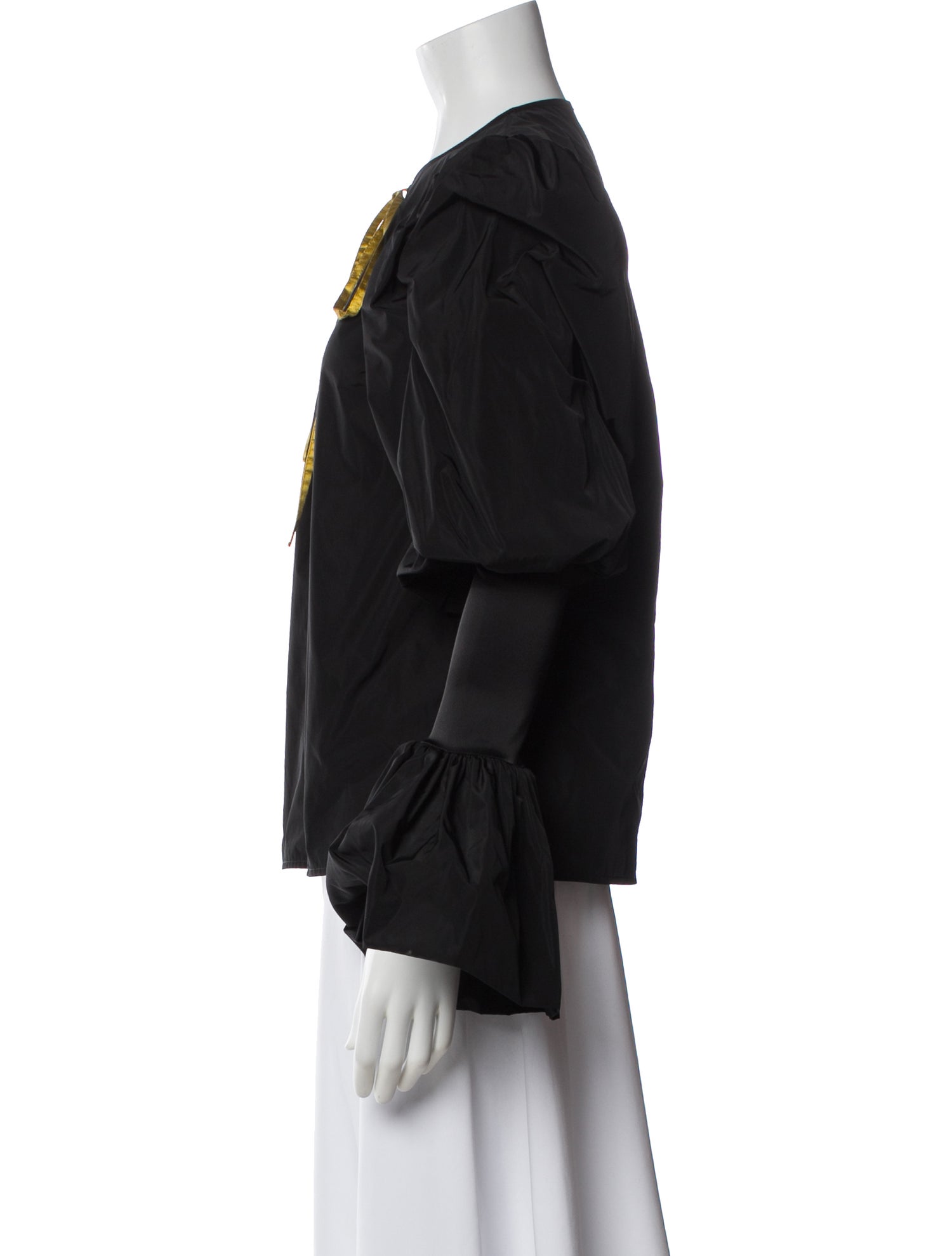 V:PM Atelier Tie Neck Long Sleeve Blouse