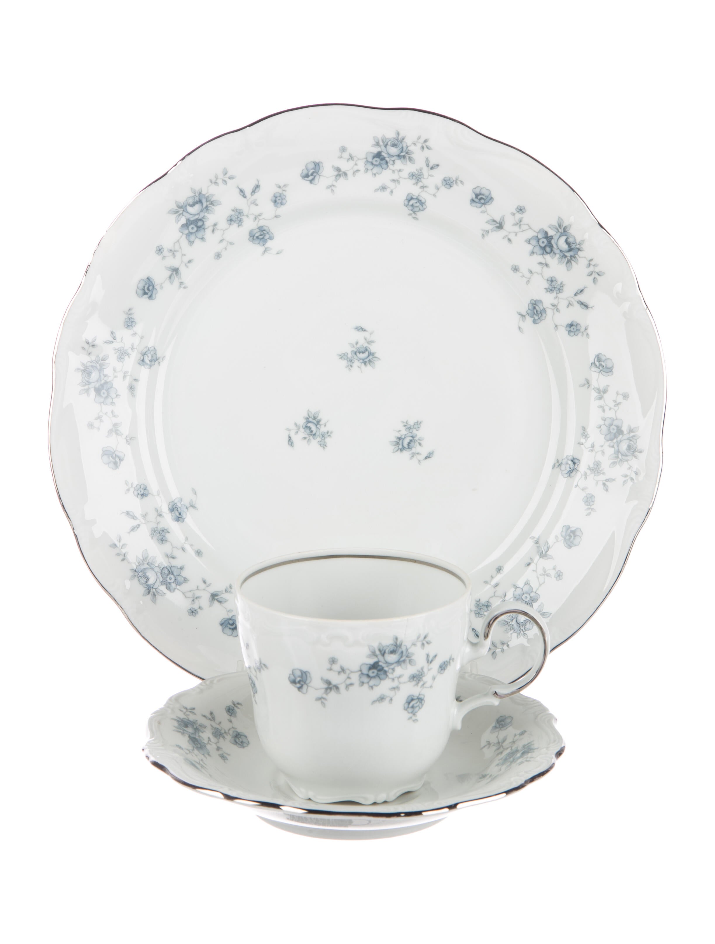 Haviland 52Piece Blue Garland Tableware Set Blue, 52 pieces