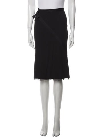Holly Fulton Skirts Bow Accents Knee-Length Skirt S
