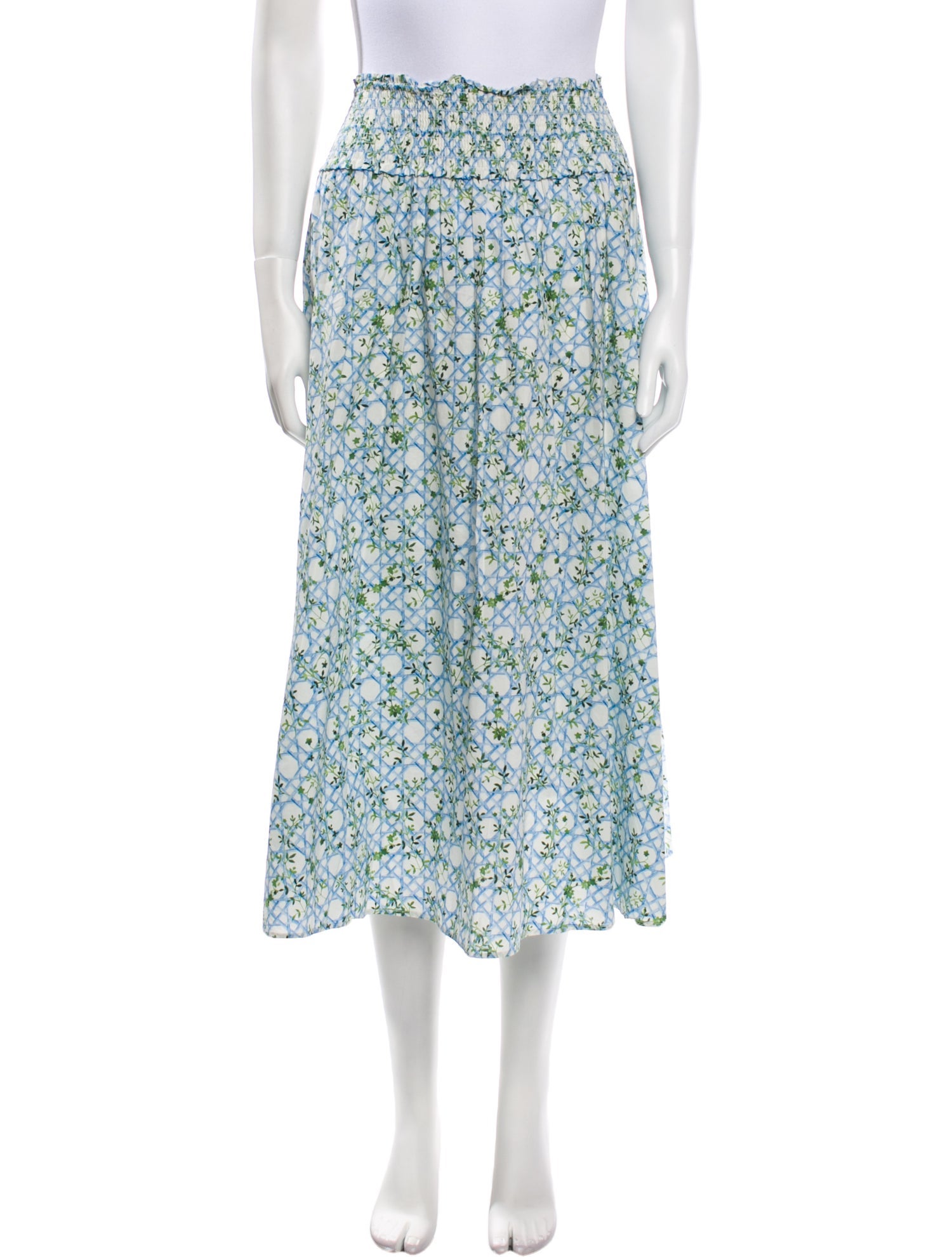 Hill House Home Floral Print Midi Length Skirt