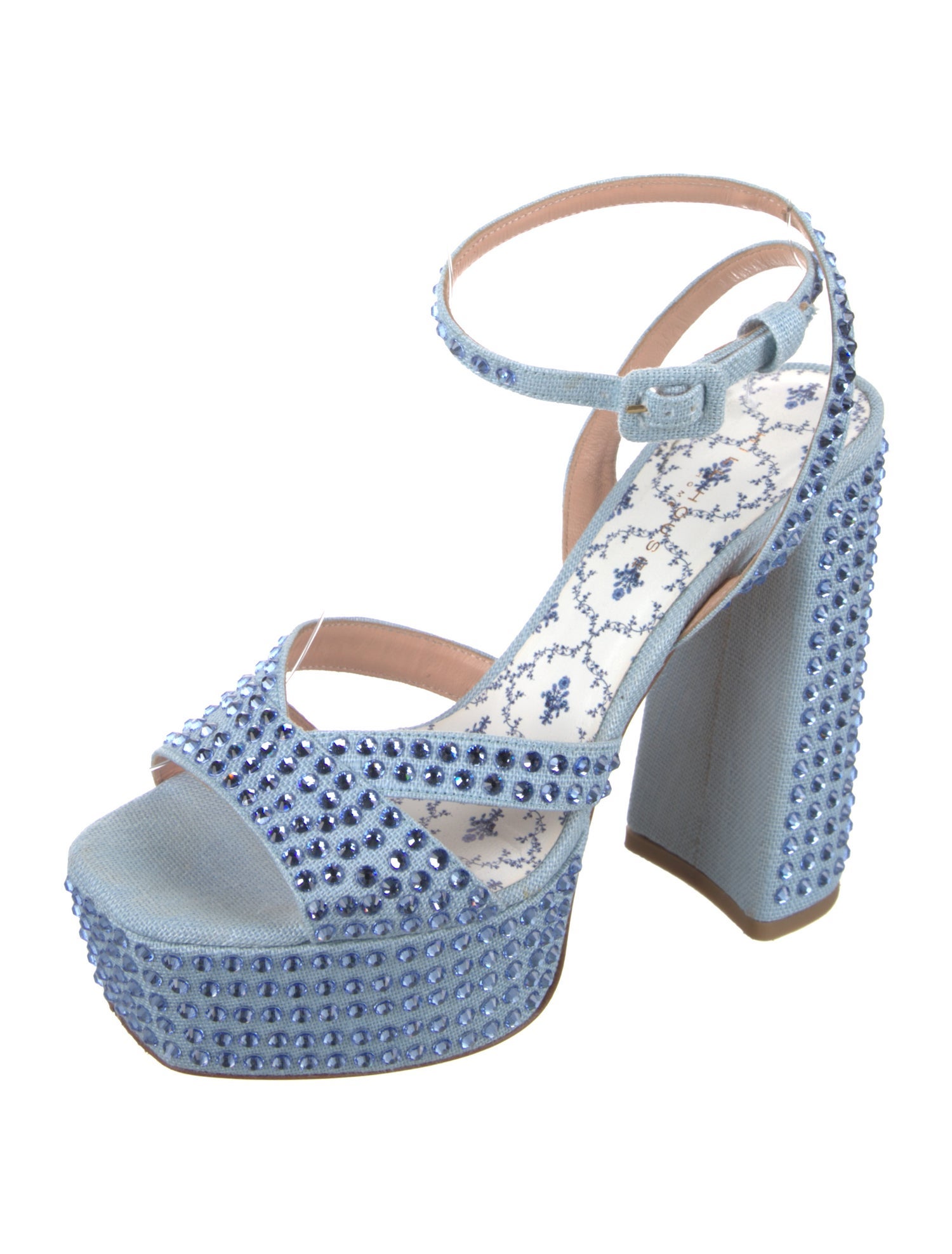 Hill House Home Crystal Crystal Embellishments Sandals