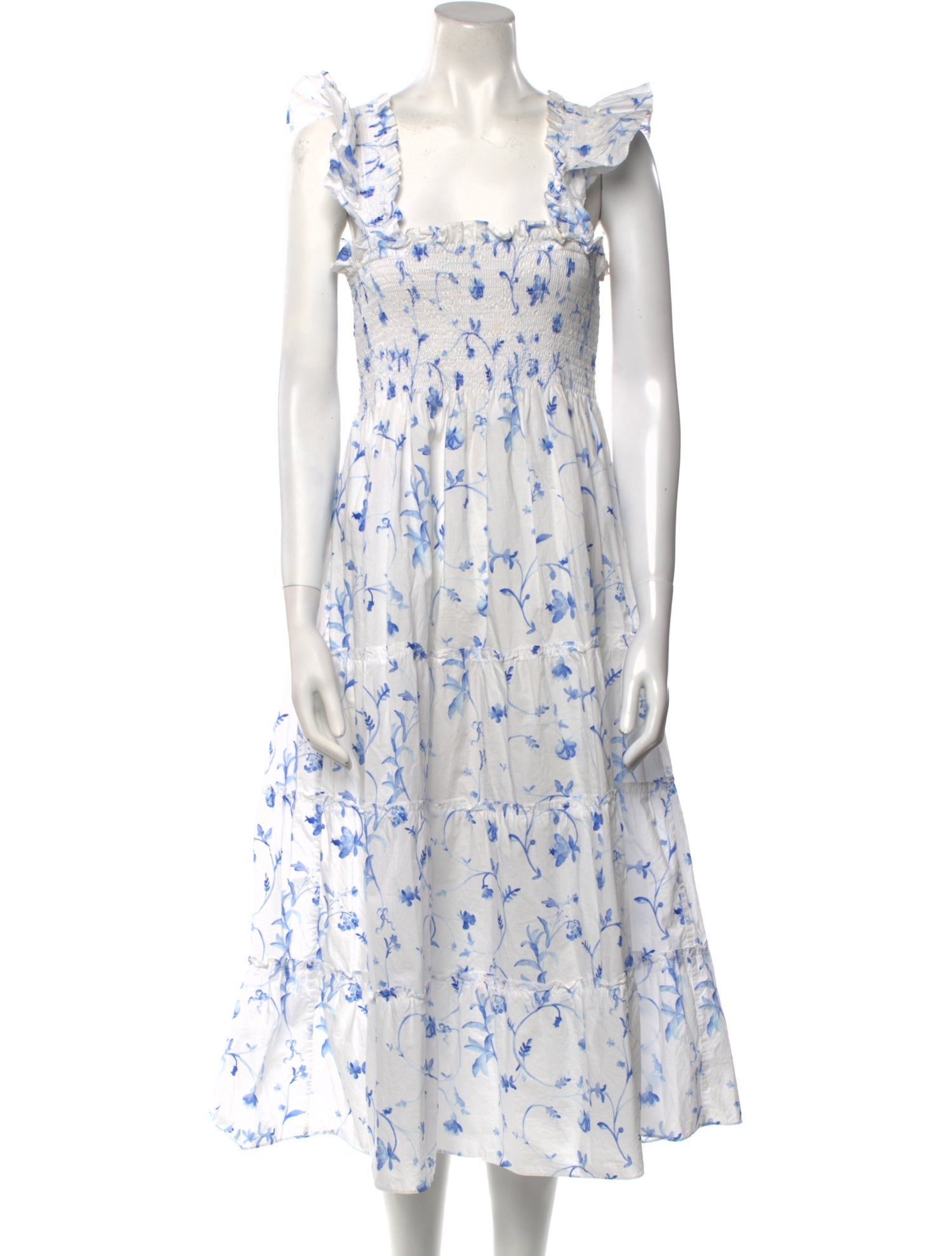 Hill House Home Floral Print Midi Length Dress