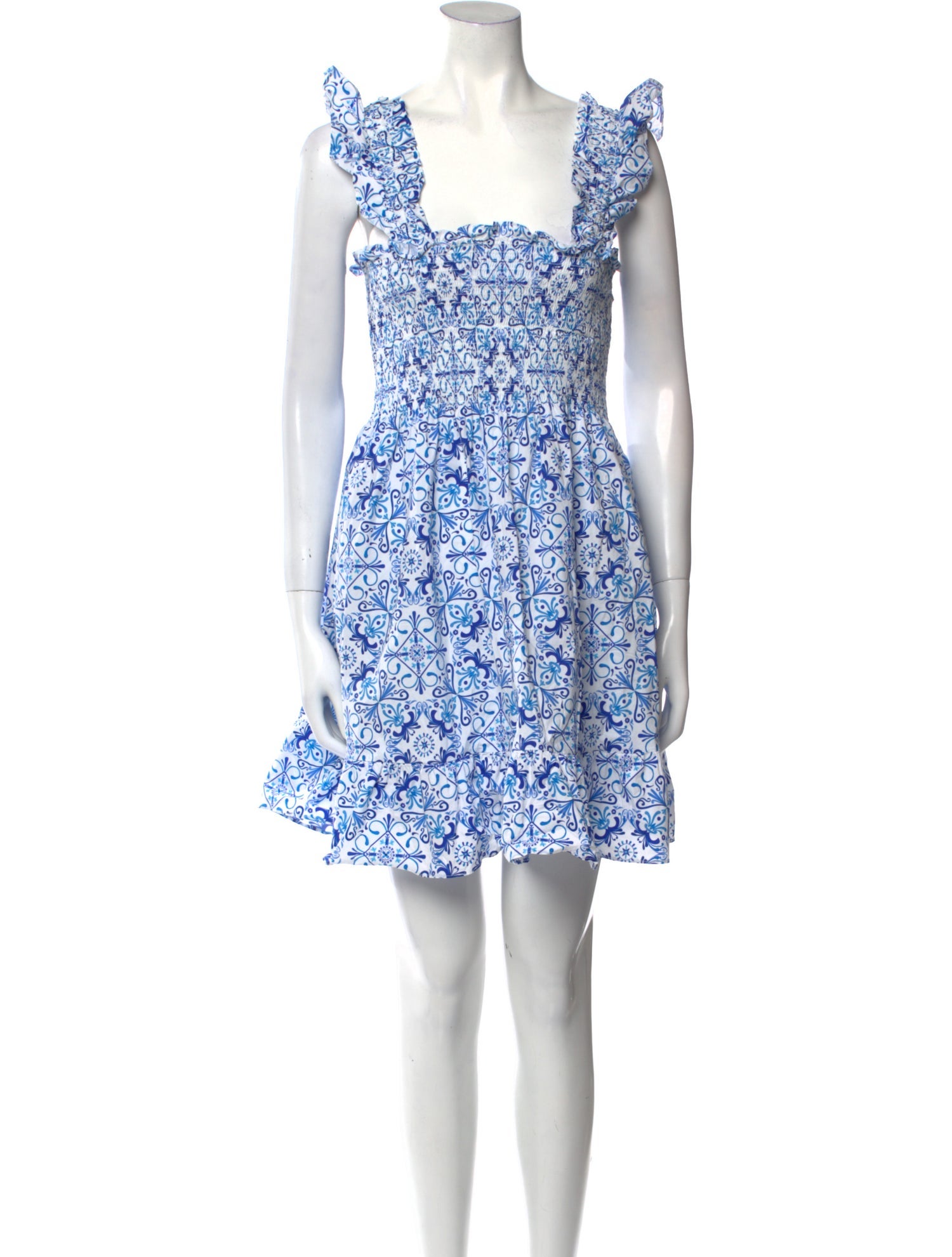Hill House Home Floral Print Long Dress - Blue Dresses