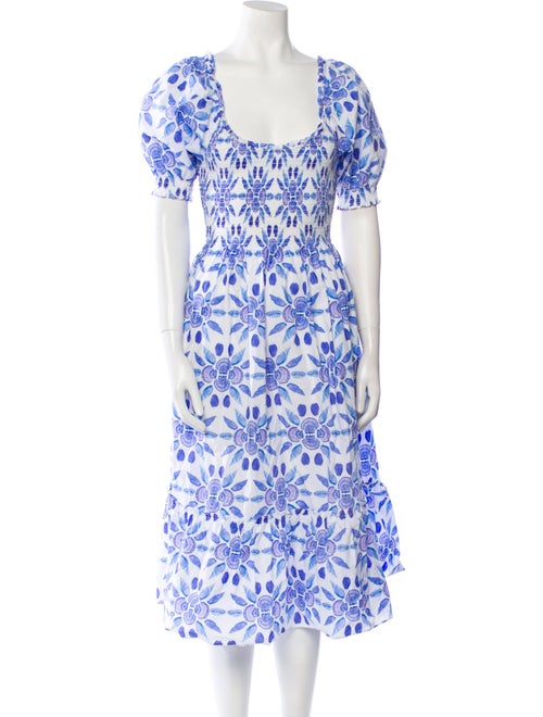Hill House Home Floral Print Midi Length Dress