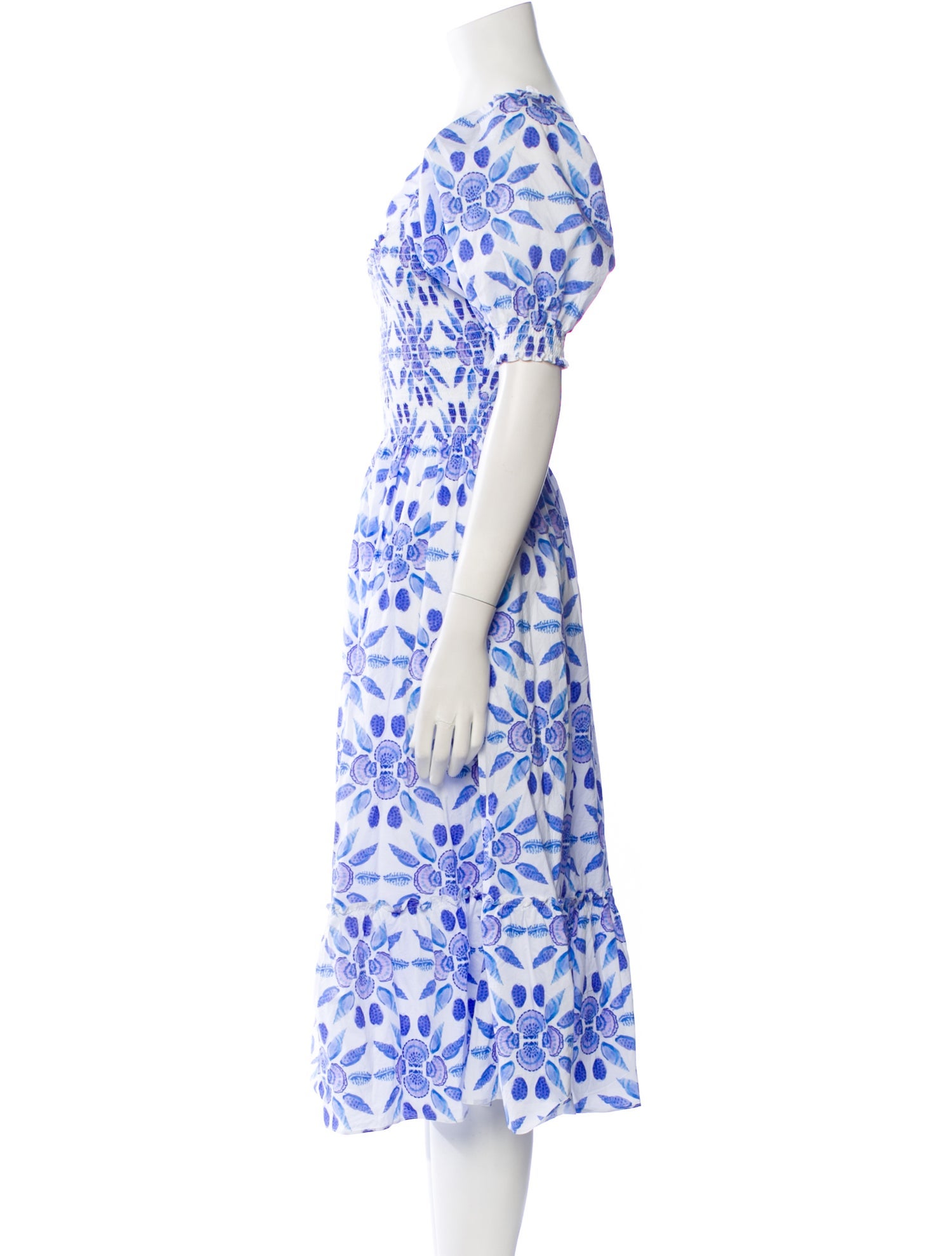 Hill House Home Floral Print Midi Length Dress