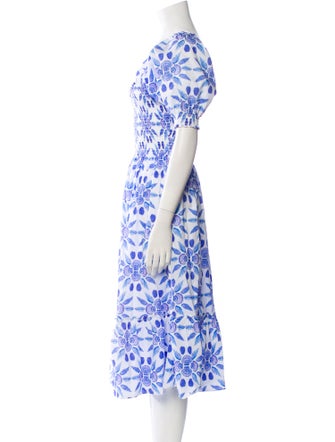 Hill House Home Floral Print Midi Length Dress