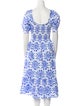 Hill House Home Floral Print Midi Length Dress