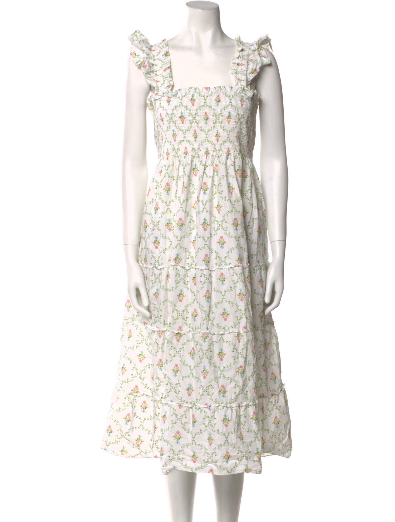 Hill House Home Floral Print Midi Length Dress