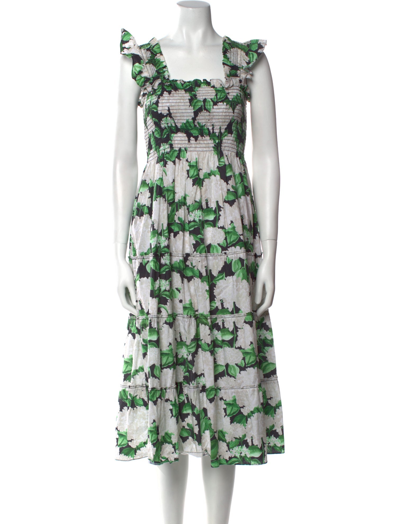 Hill House Home Floral Print Midi Length Dress