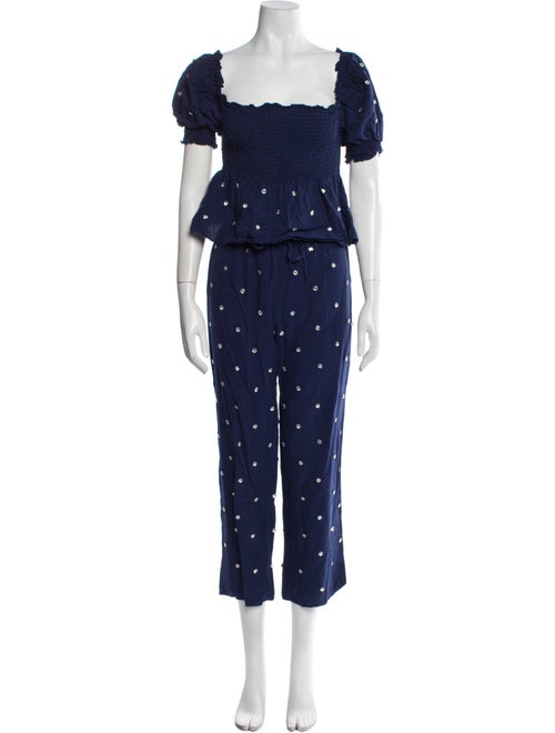 Hill House Home Polka Dot Print Crystal Embellishments Pant Set