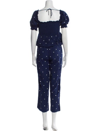 Hill House Home Polka Dot Print Crystal Embellishments Pant Set