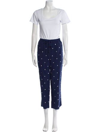 Hill House Home Polka Dot Print Crystal Embellishments Pant Set