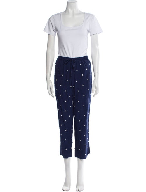 Hill House Home Polka Dot Print Crystal Embellishments Pant Set