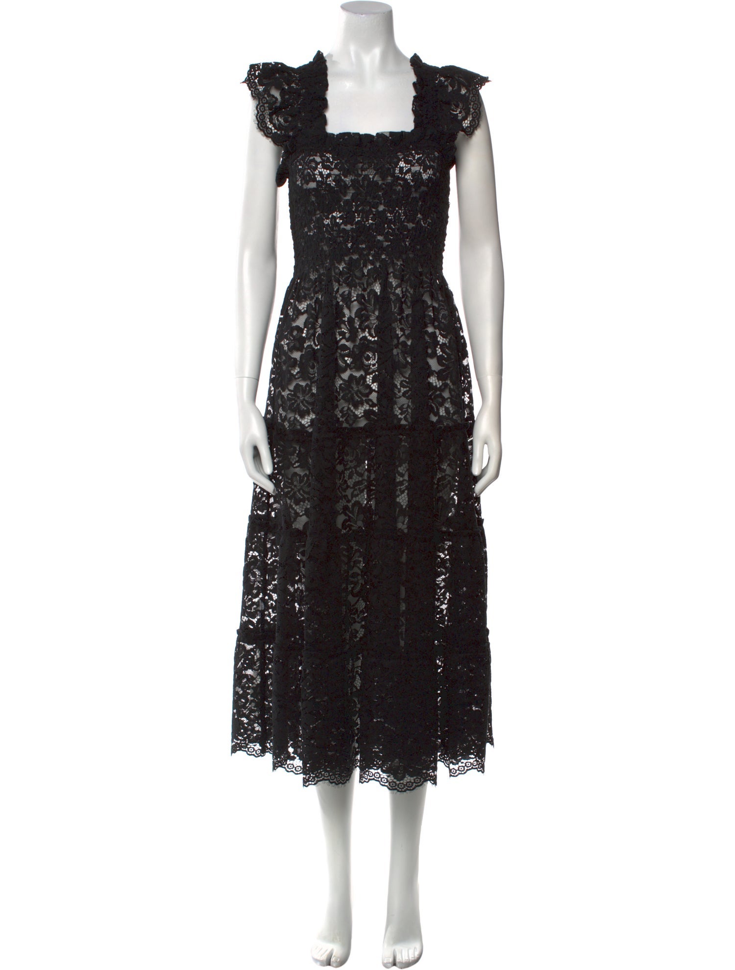 Hill House Home Lace Pattern Midi Length Dress
