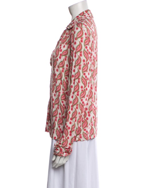 Hill House Home Printed Ruffle Embellishment Nightgown