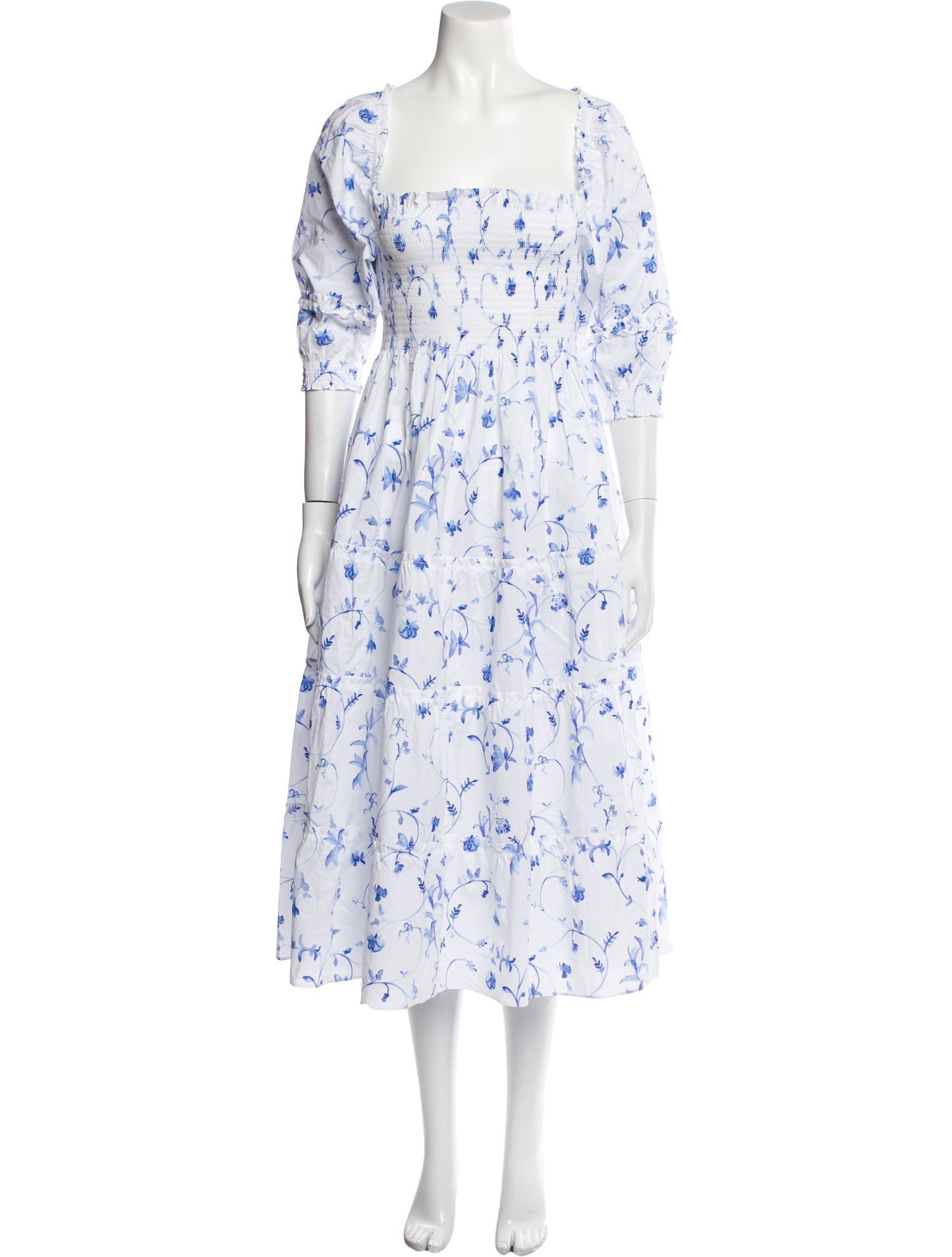 Hill House Home Floral Print Midi Length Dress w/ Tags