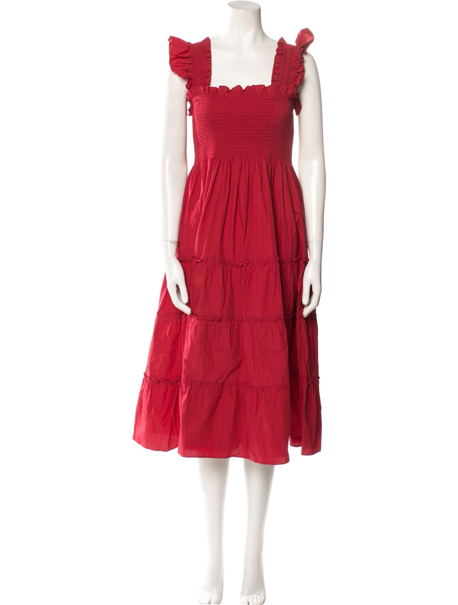 Hill House Home Square Neckline Midi Length Dress