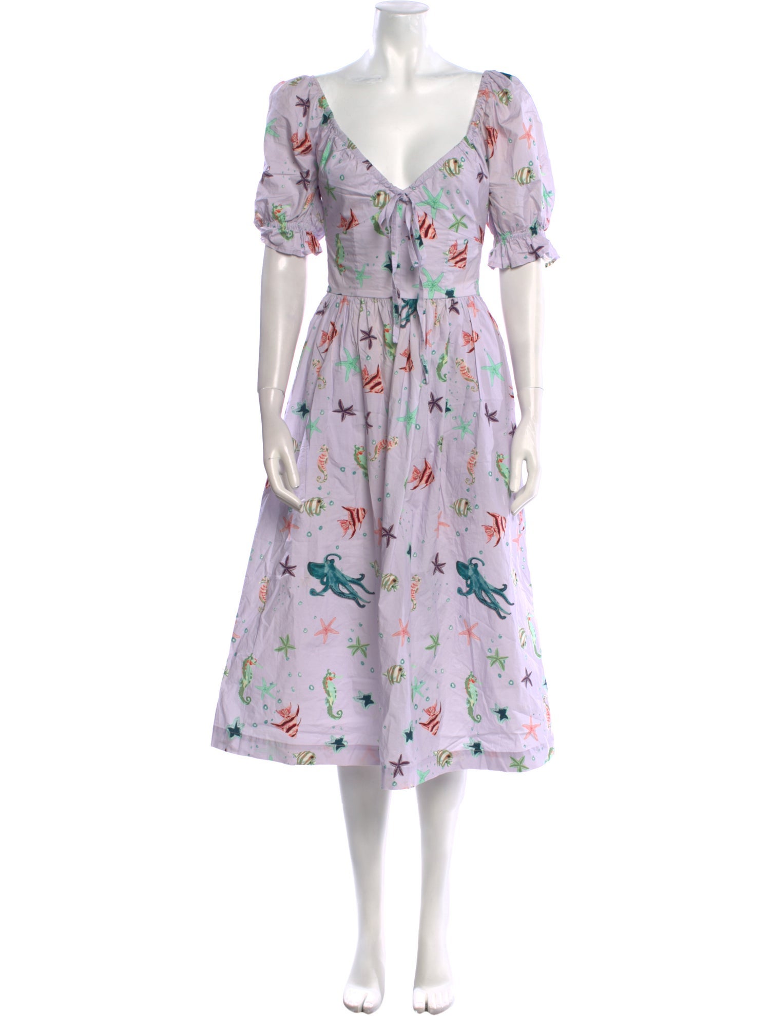 Hill House Home Floral Print Midi Length Dress