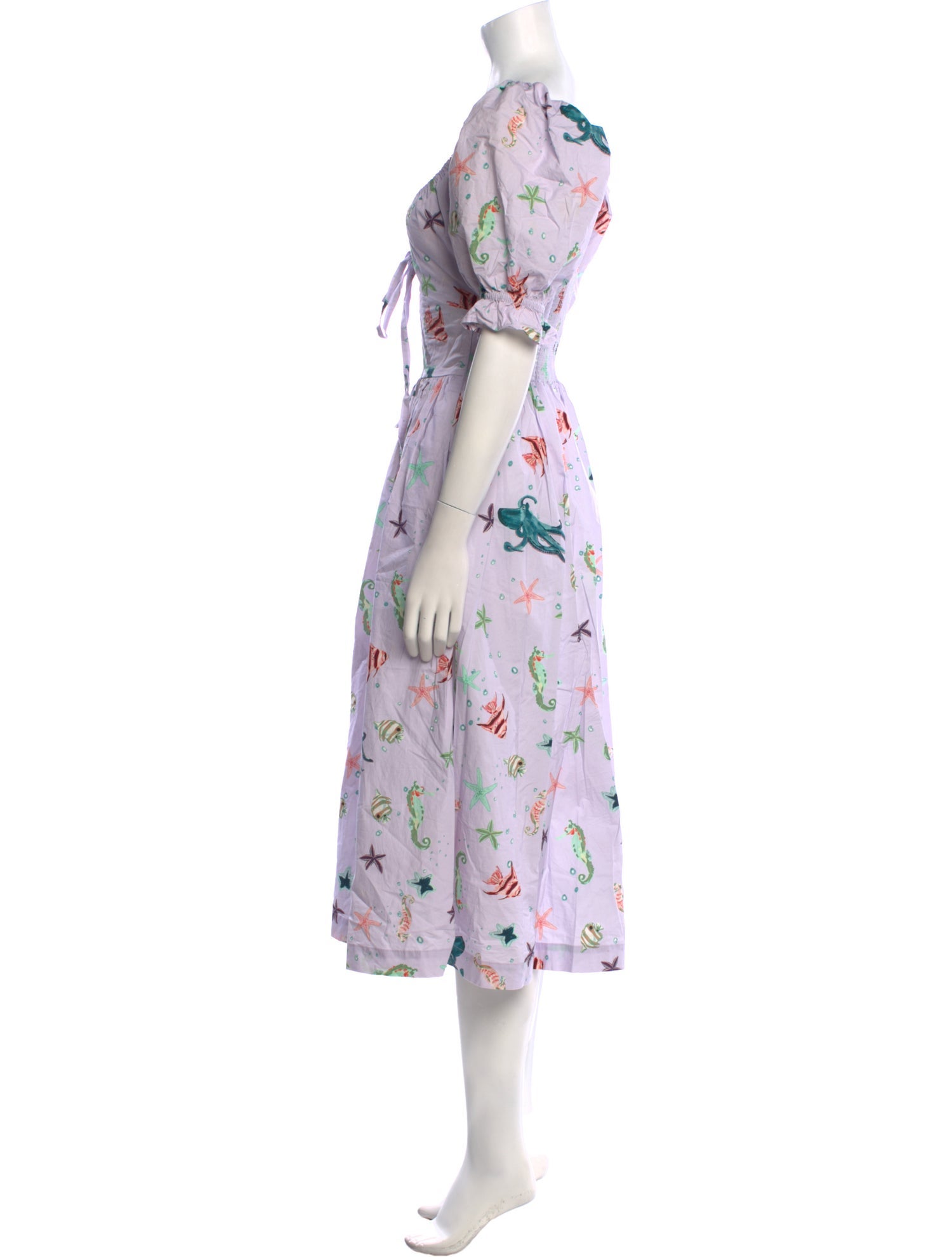 Hill House Home Floral Print Midi Length Dress