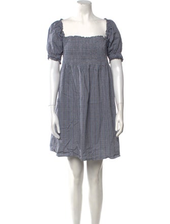 Hill House Home Plaid Print Mini Dress