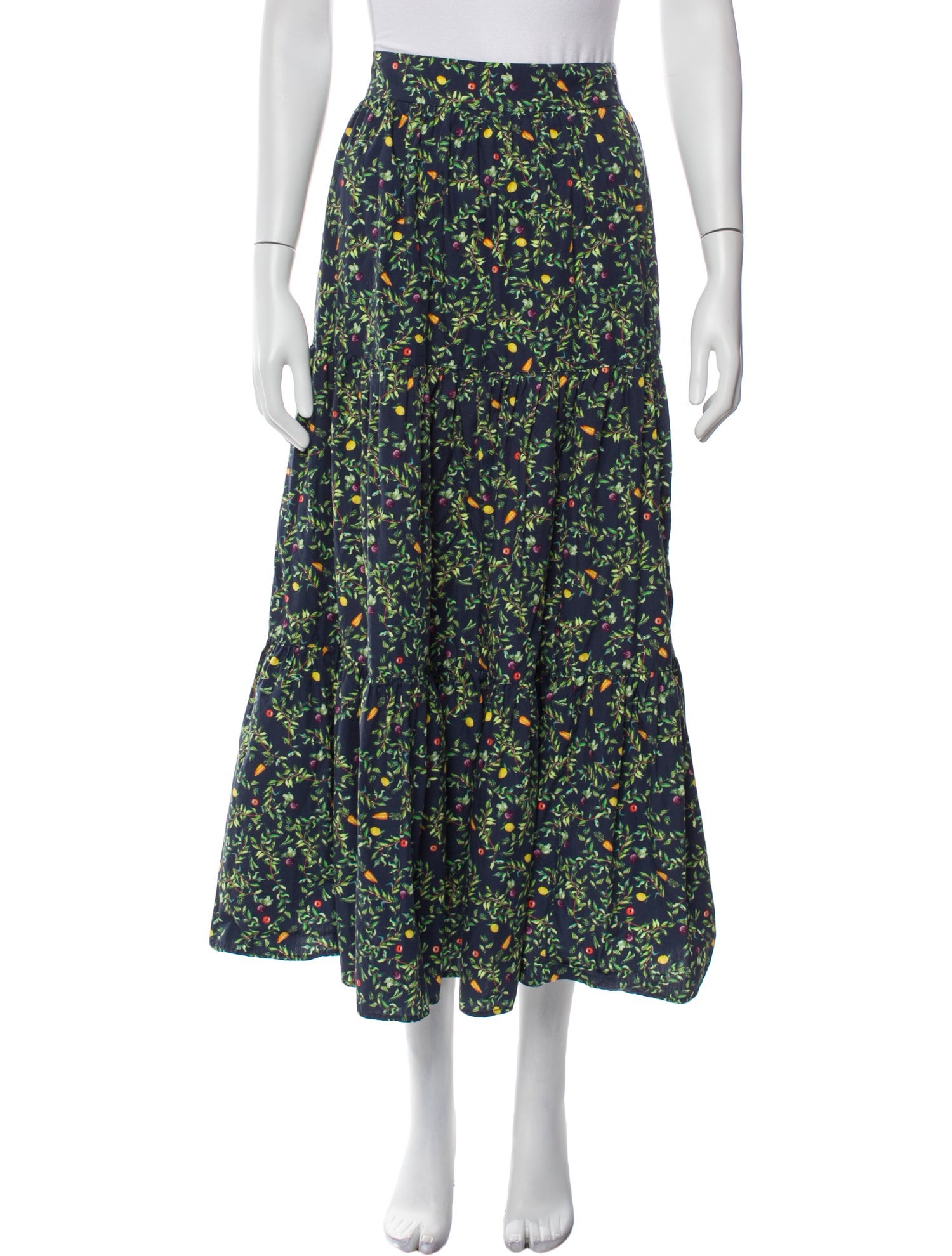 Hill House Home Floral Print Midi Length Skirt