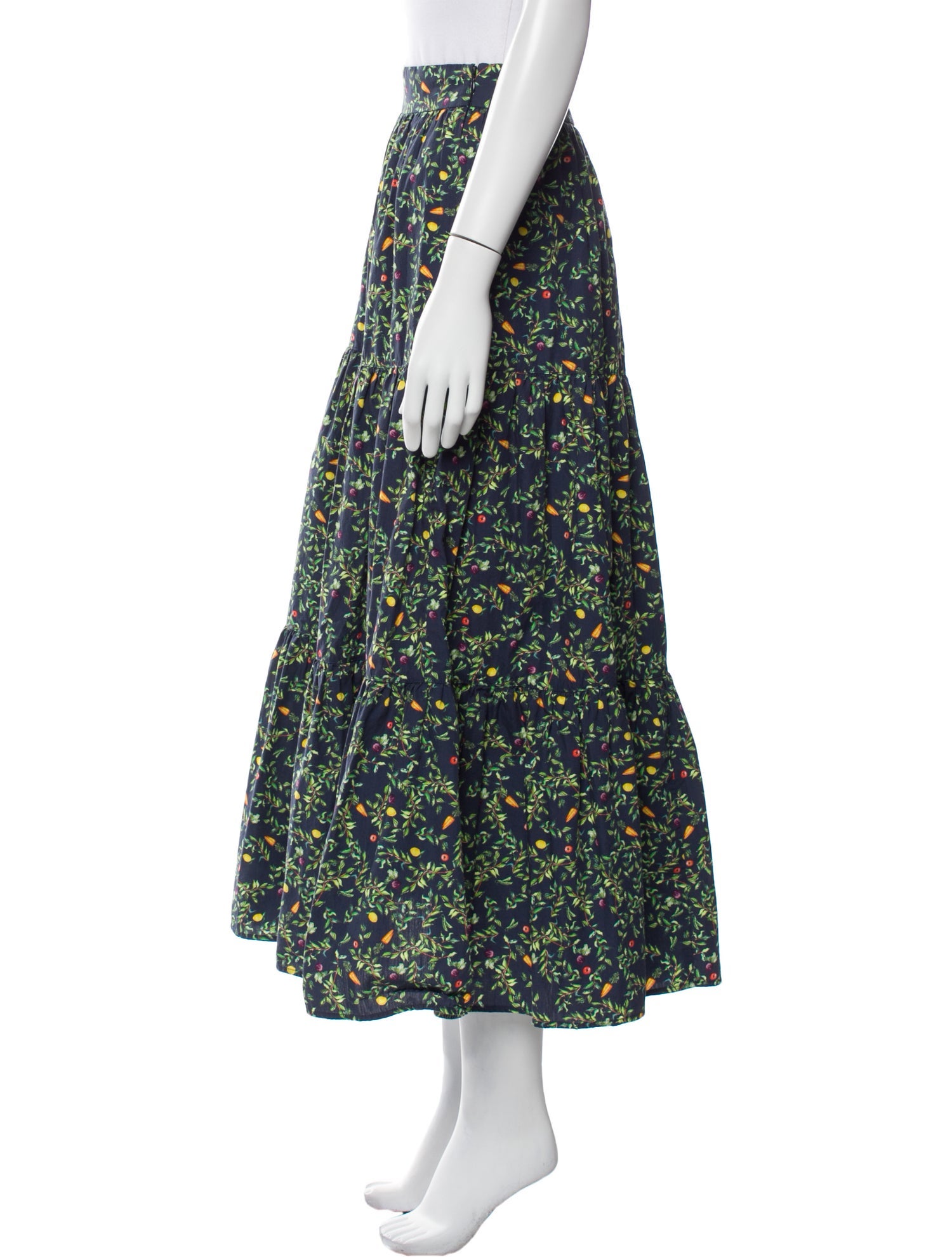 Hill House Home Floral Print Midi Length Skirt