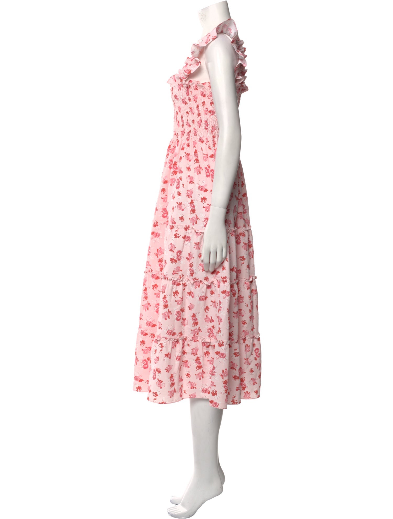 Hill House Home Floral Print Knee-Length Dress - Pink