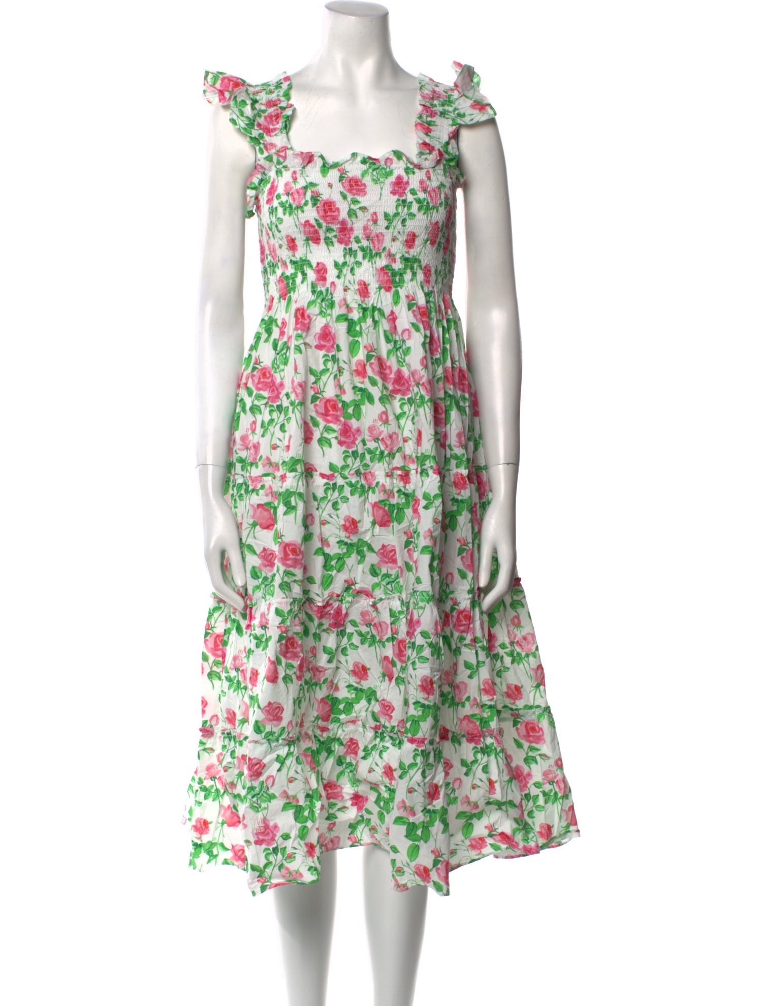 Hill House Home Floral Print Midi Length Dress