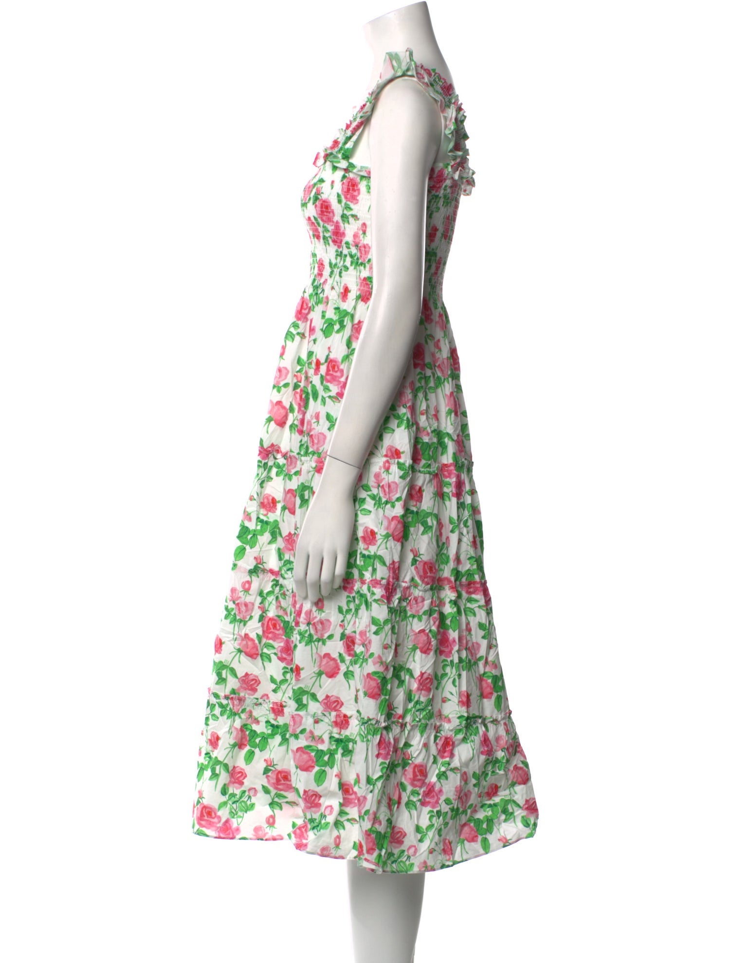 Hill House Home Floral Print Midi Length Dress