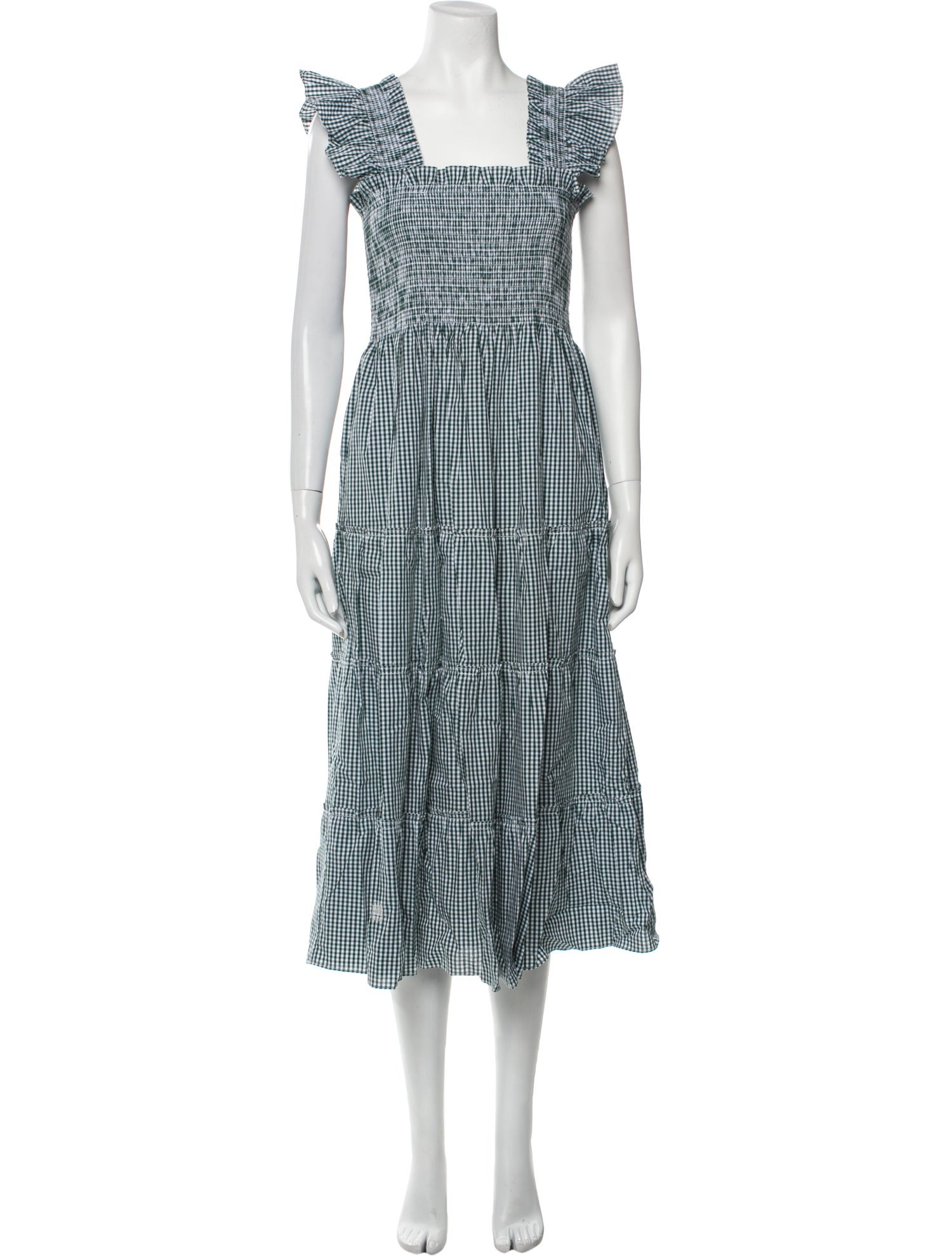 Hill House Home Plaid Print Midi Length Dress