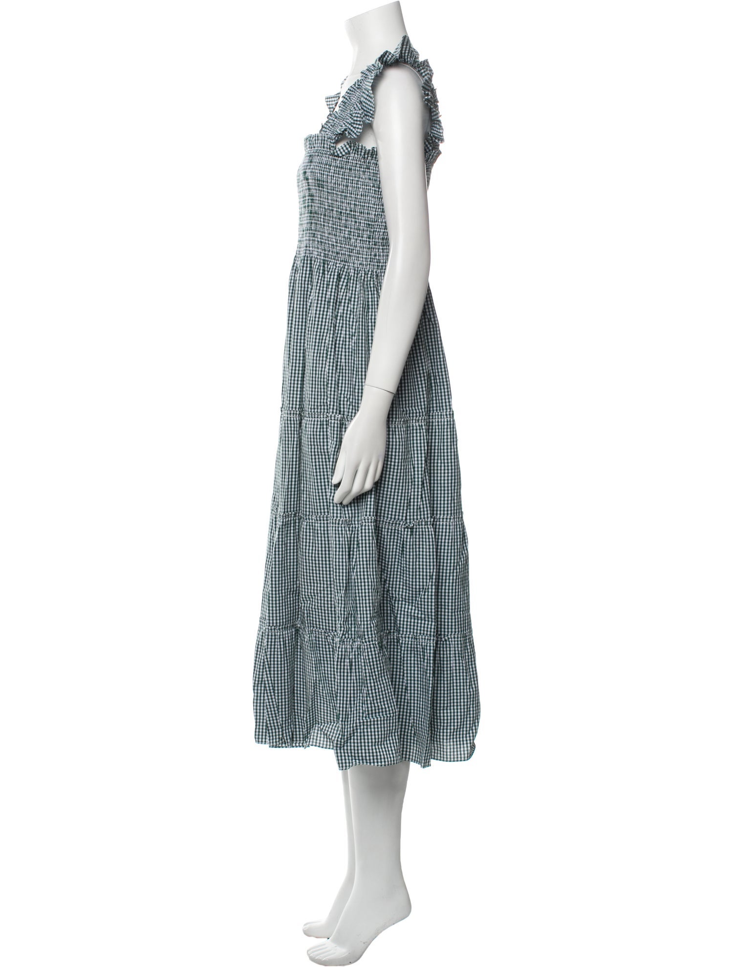 Hill House Home Plaid Print Midi Length Dress