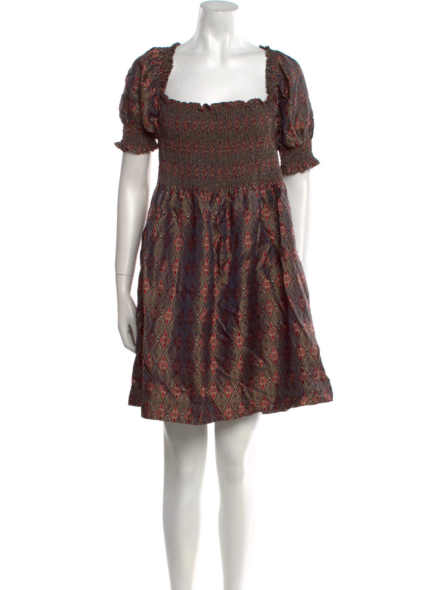 Hill House Home Floral Print Midi Length Dress - Blue