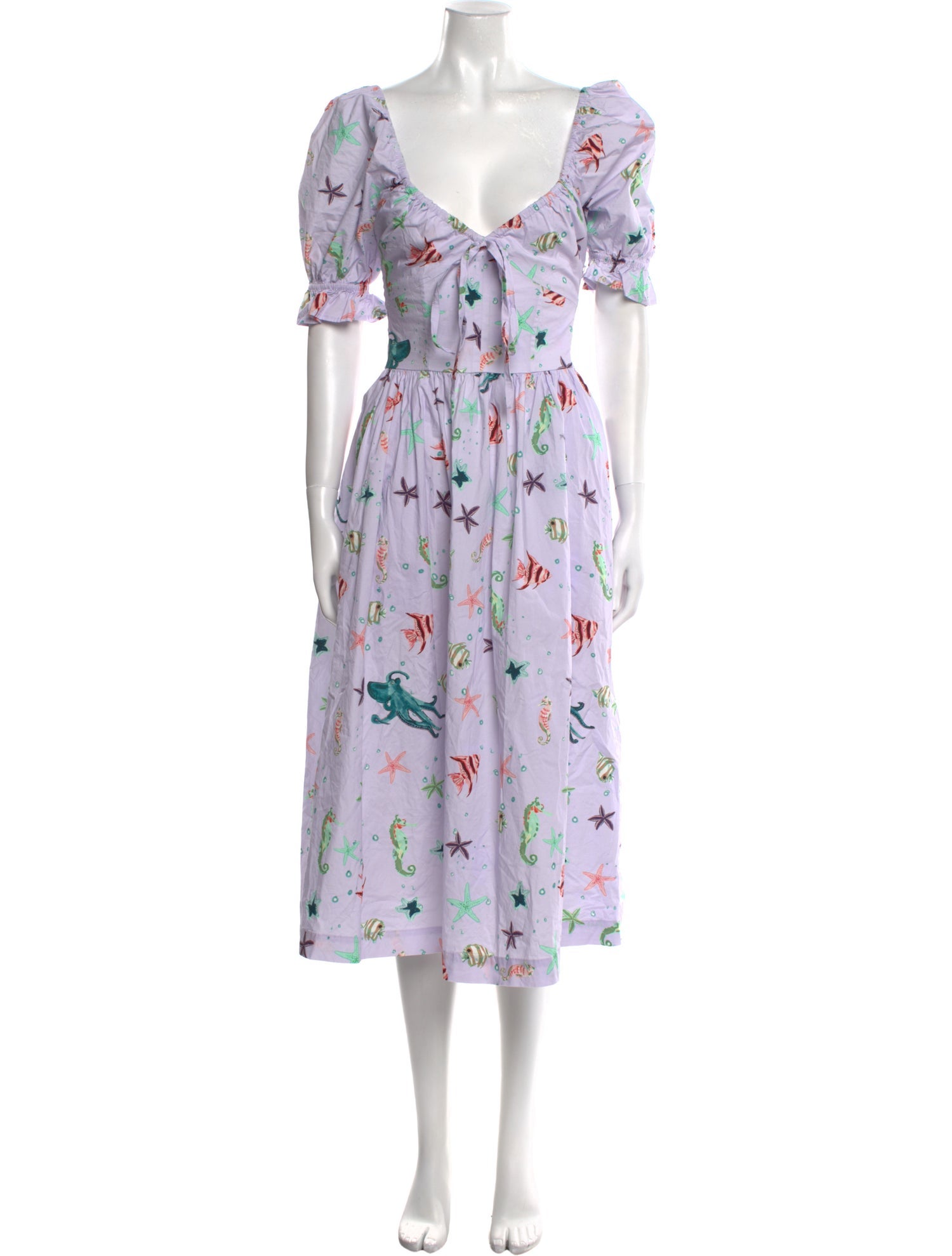 Hill House Home Floral Print Midi Length Dress