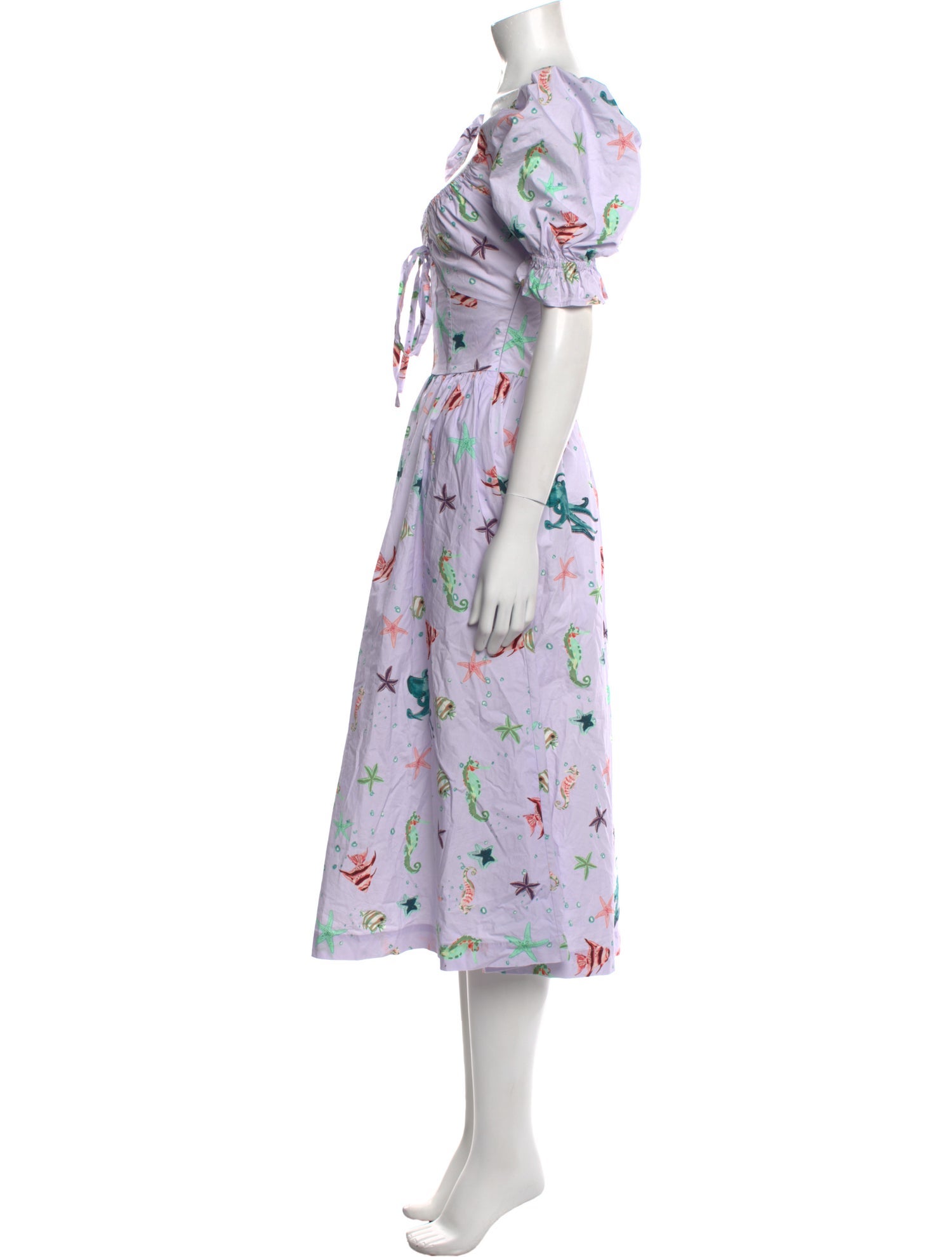 Hill House Home Floral Print Midi Length Dress