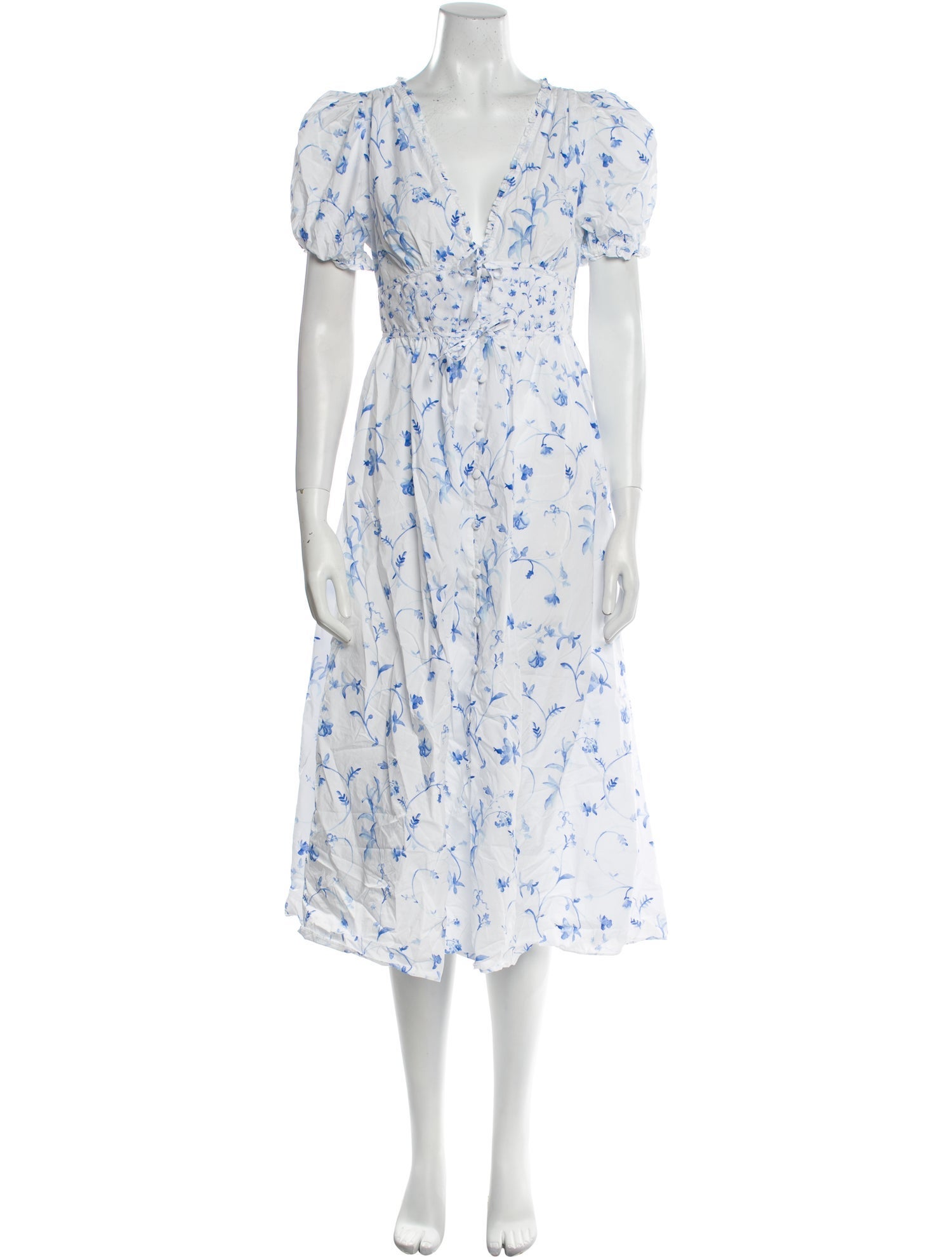 Hill House Home Floral Print Midi Length Dress