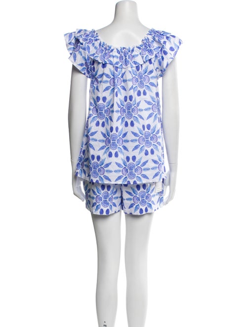 Hill House Home Printed Ruffle Embellishment Short Set