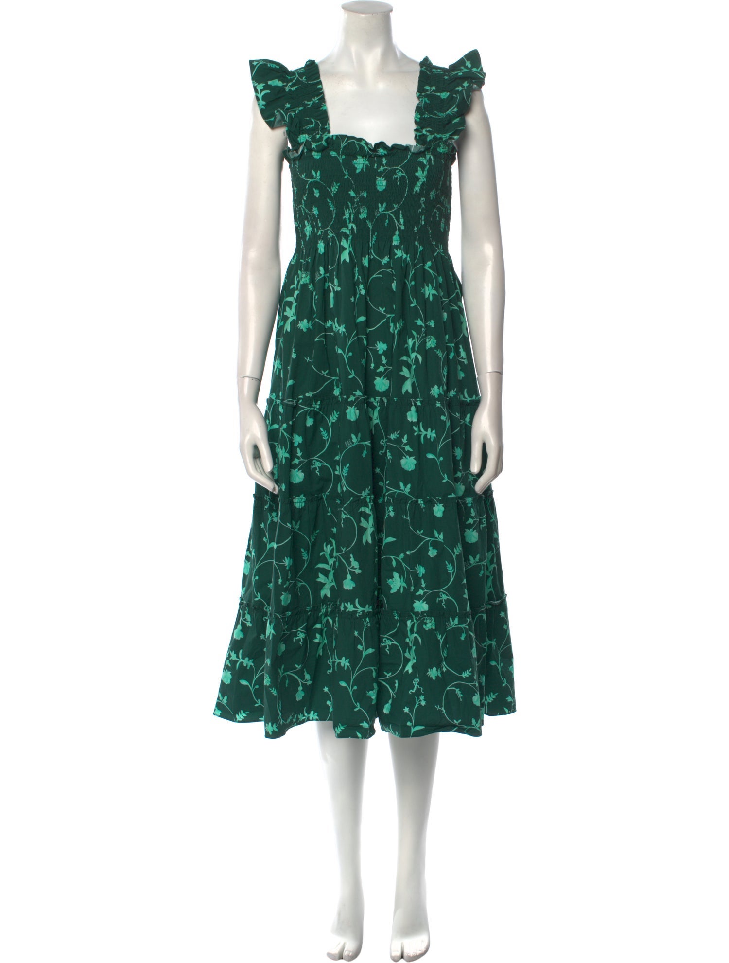 Hill House Home Floral Print Midi Length Dress