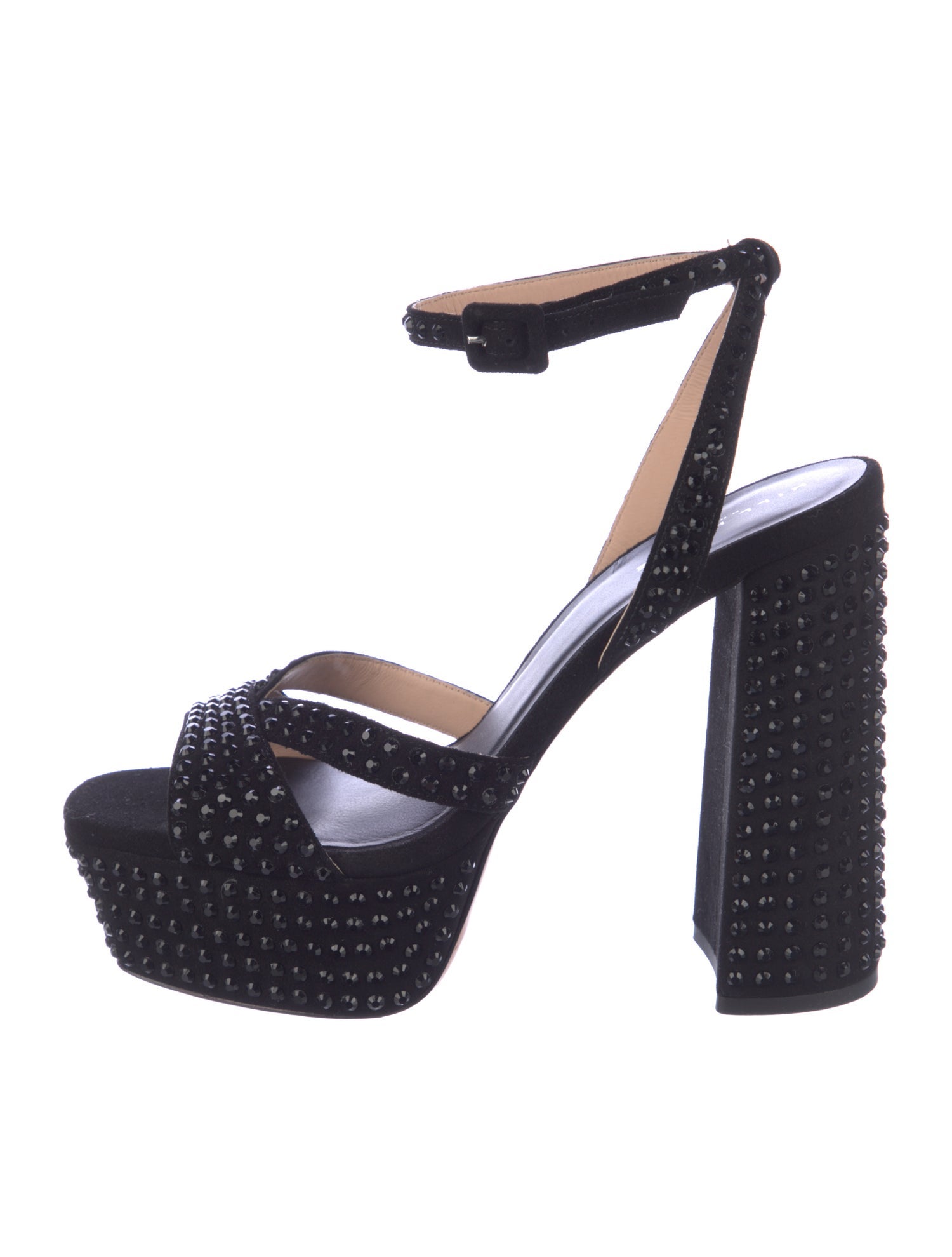 Hill House Home Suede Crystal Embellishments Slingback Sandals