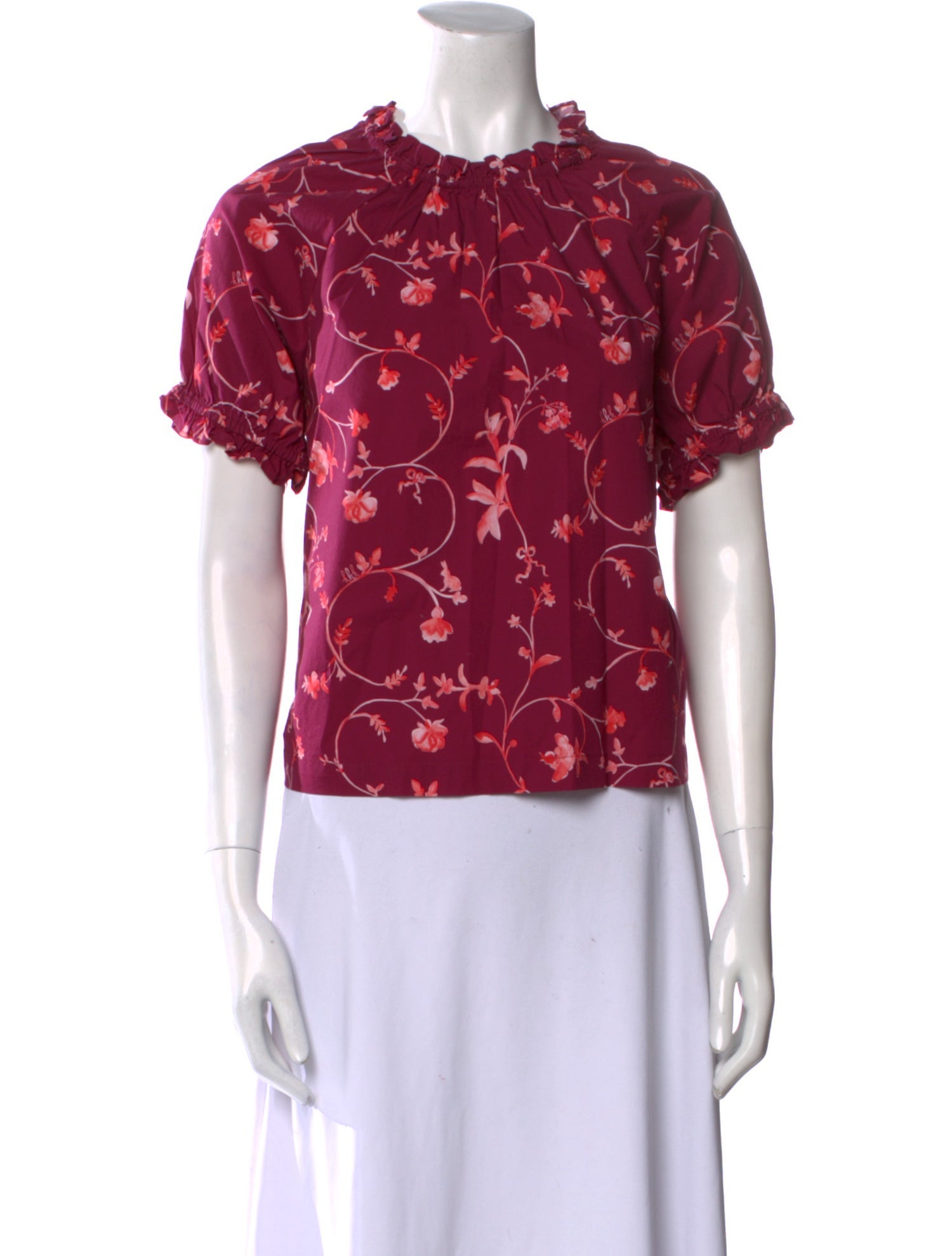 Hill House Home Floral Print Crew Neck Top