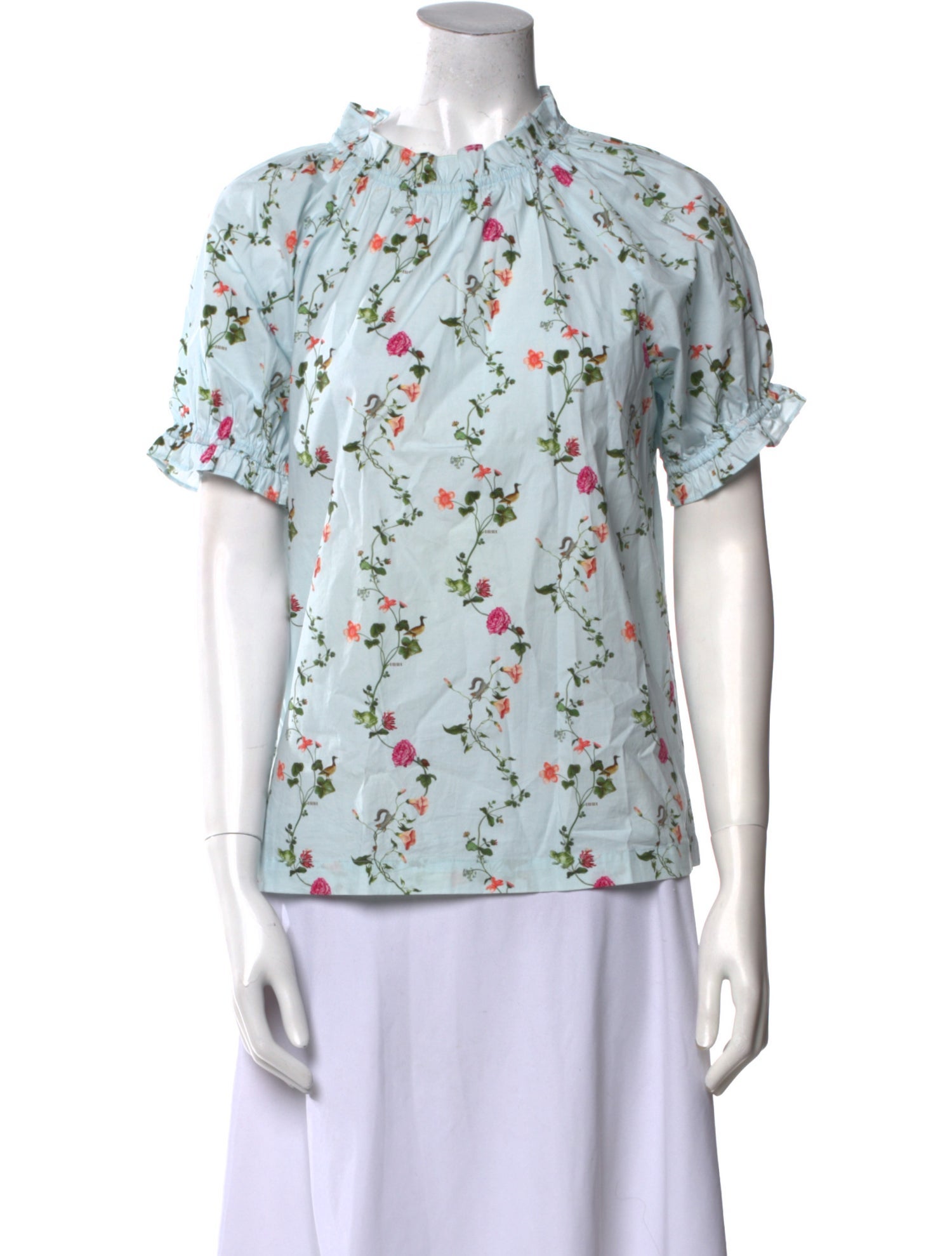 Hill House Home Floral Print Mock Neck Top