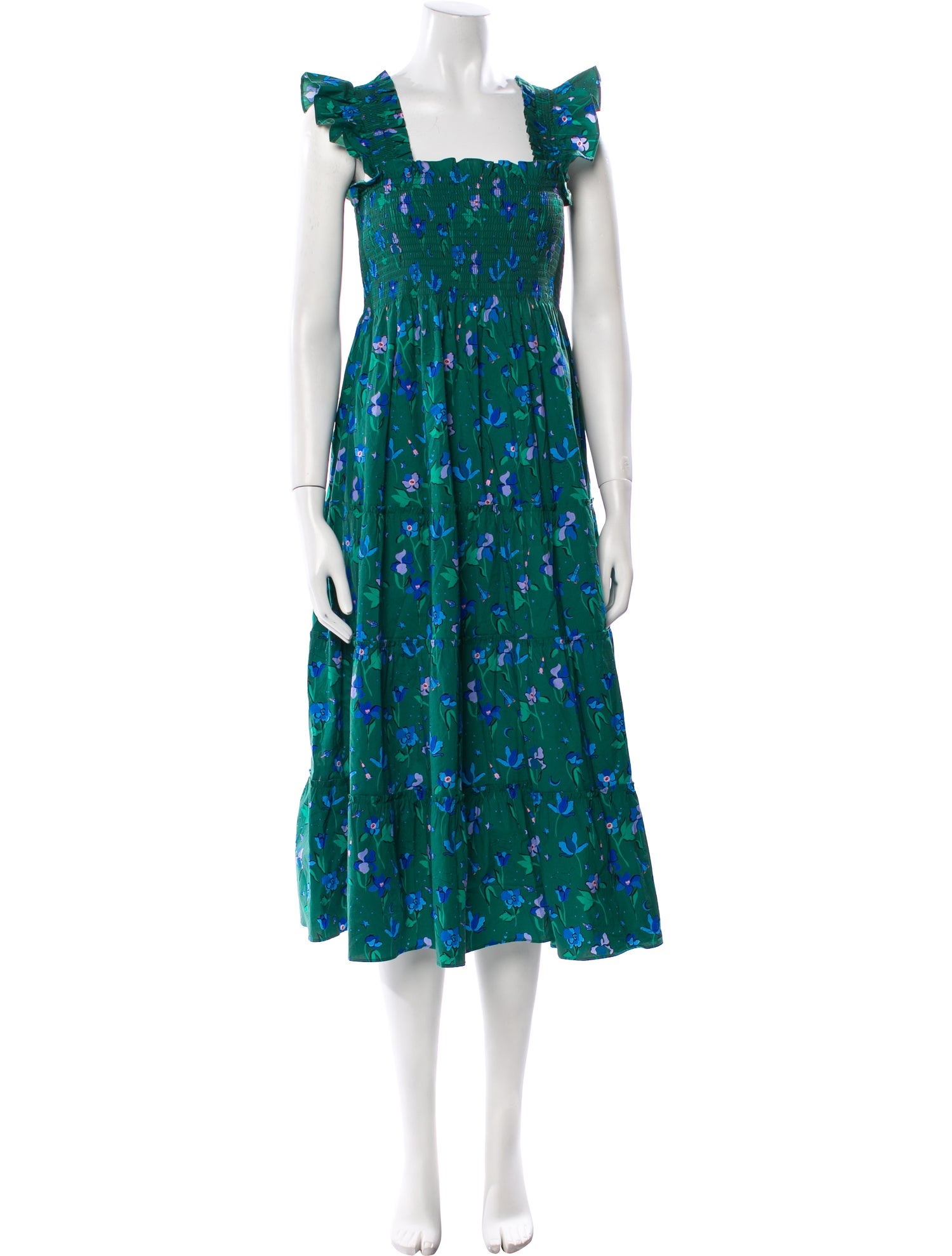 Hill House Home Floral Print Midi Length Dress