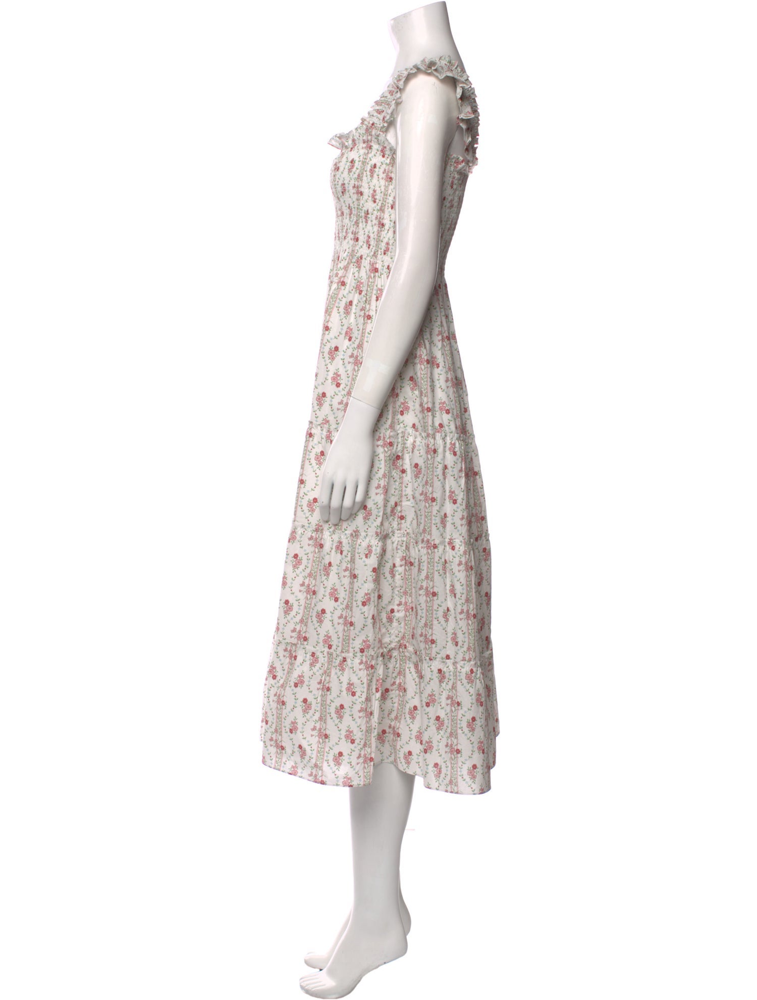 Hill House Home Floral Print Midi Length Dress