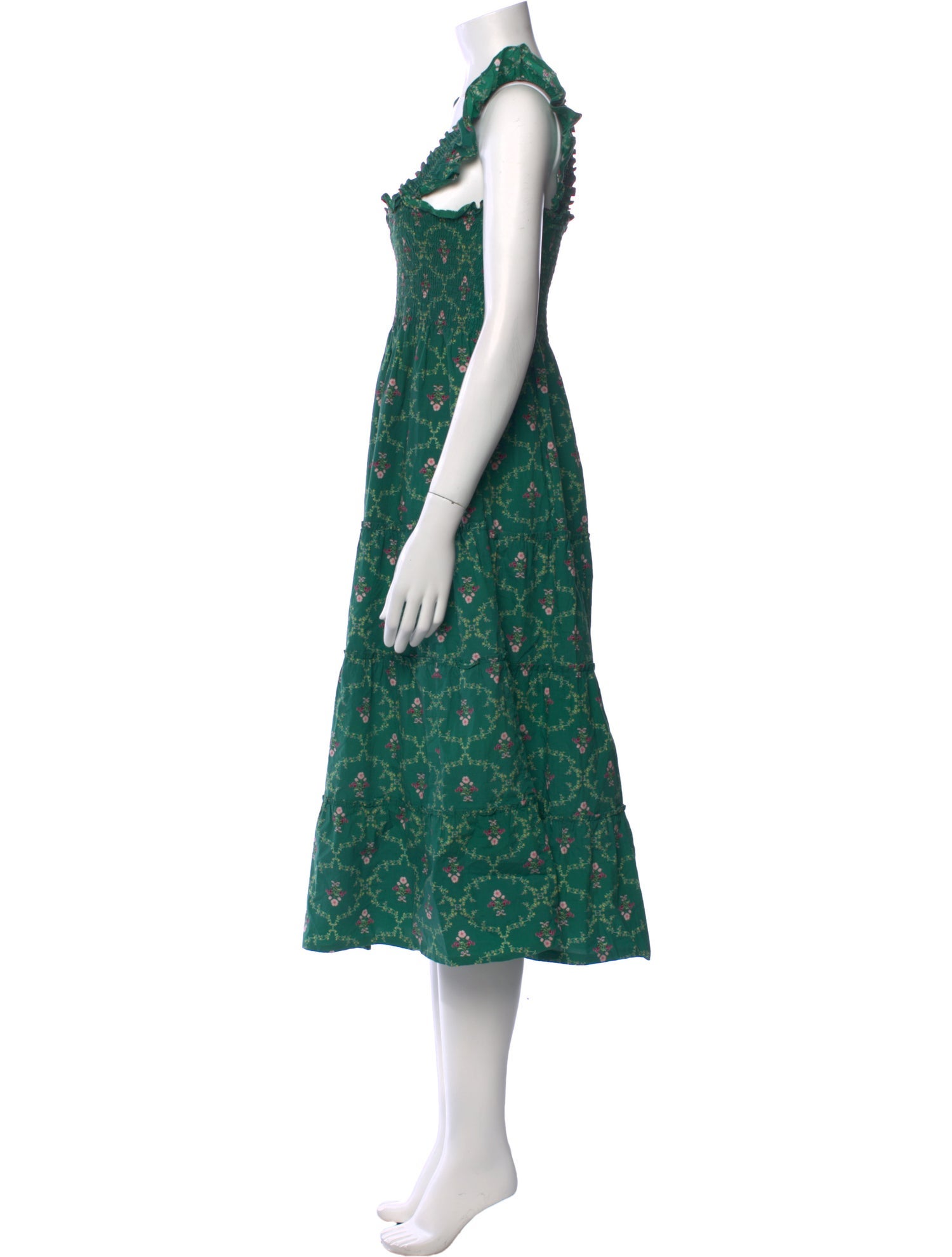 Hill House Home Floral Print Midi Length Dress