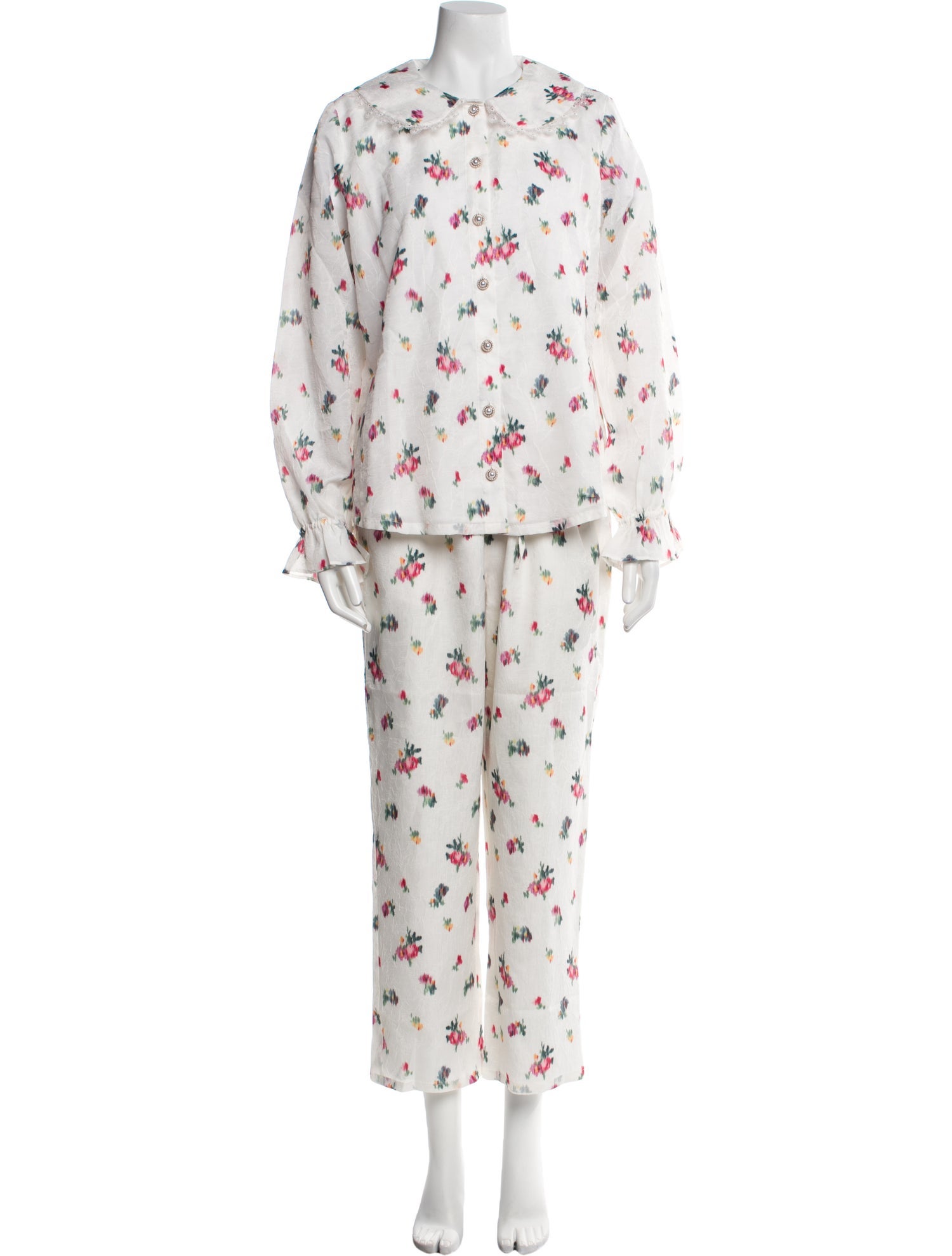 Hill House Home Printed Beaded Accents Pantsuit w/ Tags