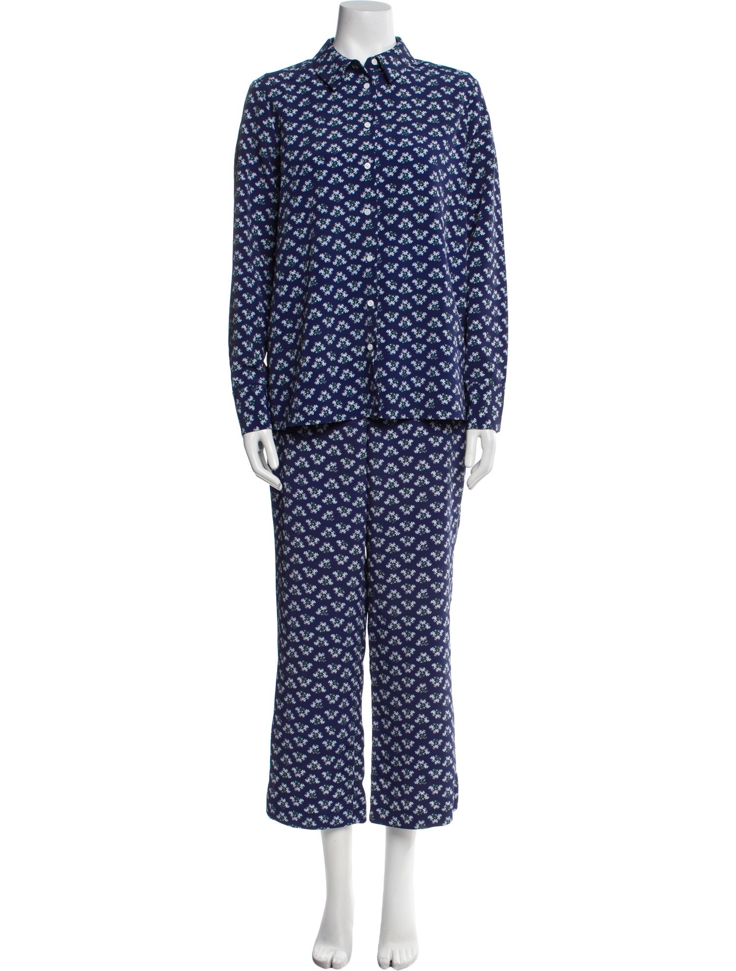 Hill House Home Floral Print Pleated Accents Pantsuit