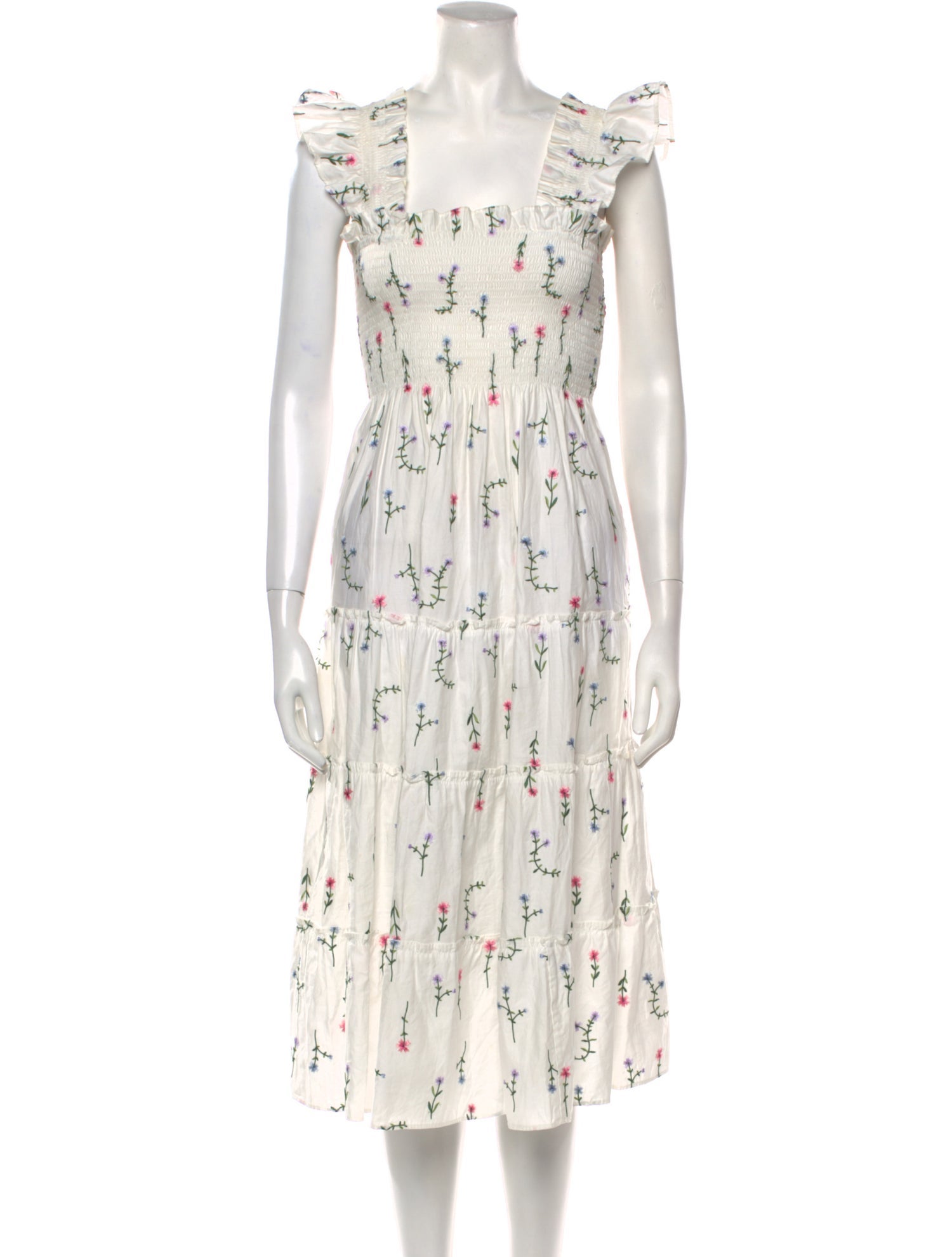 Hill House Home Floral Print Midi Length Dress