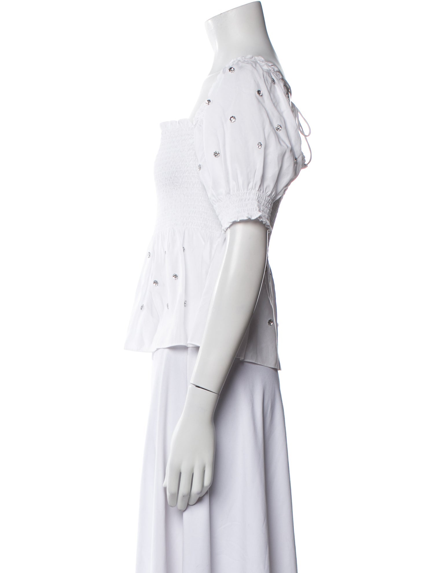 Hill House Home Square Neckline Three-Quarter Sleeve Crop Top