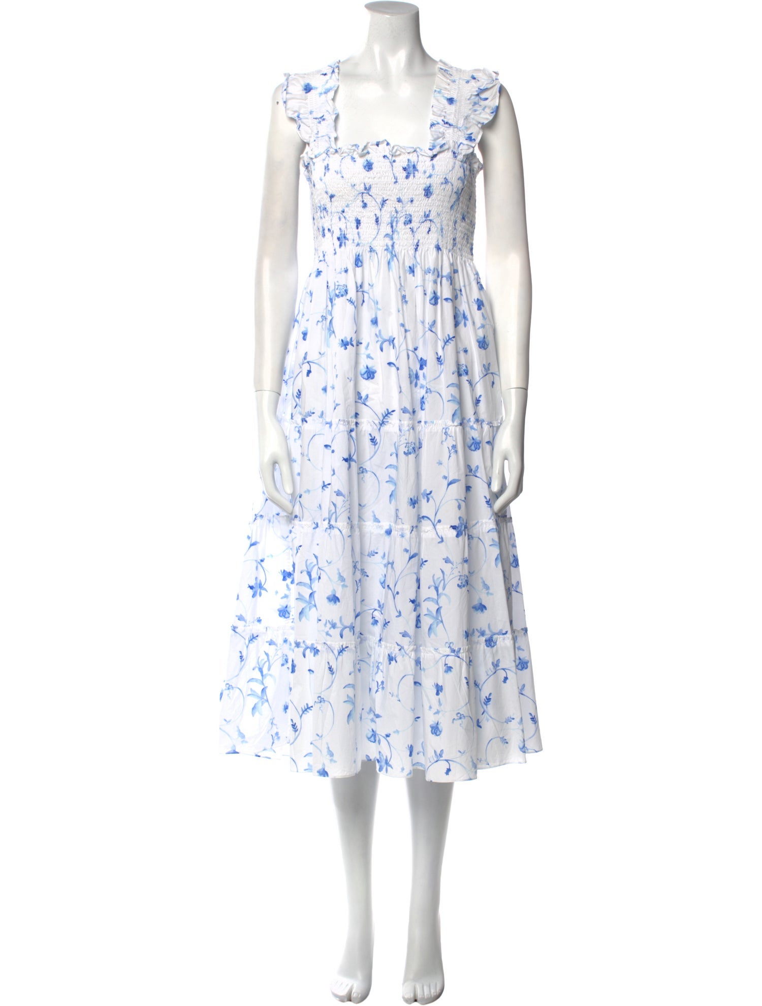 Hill House Home Floral Print Midi Length Dress