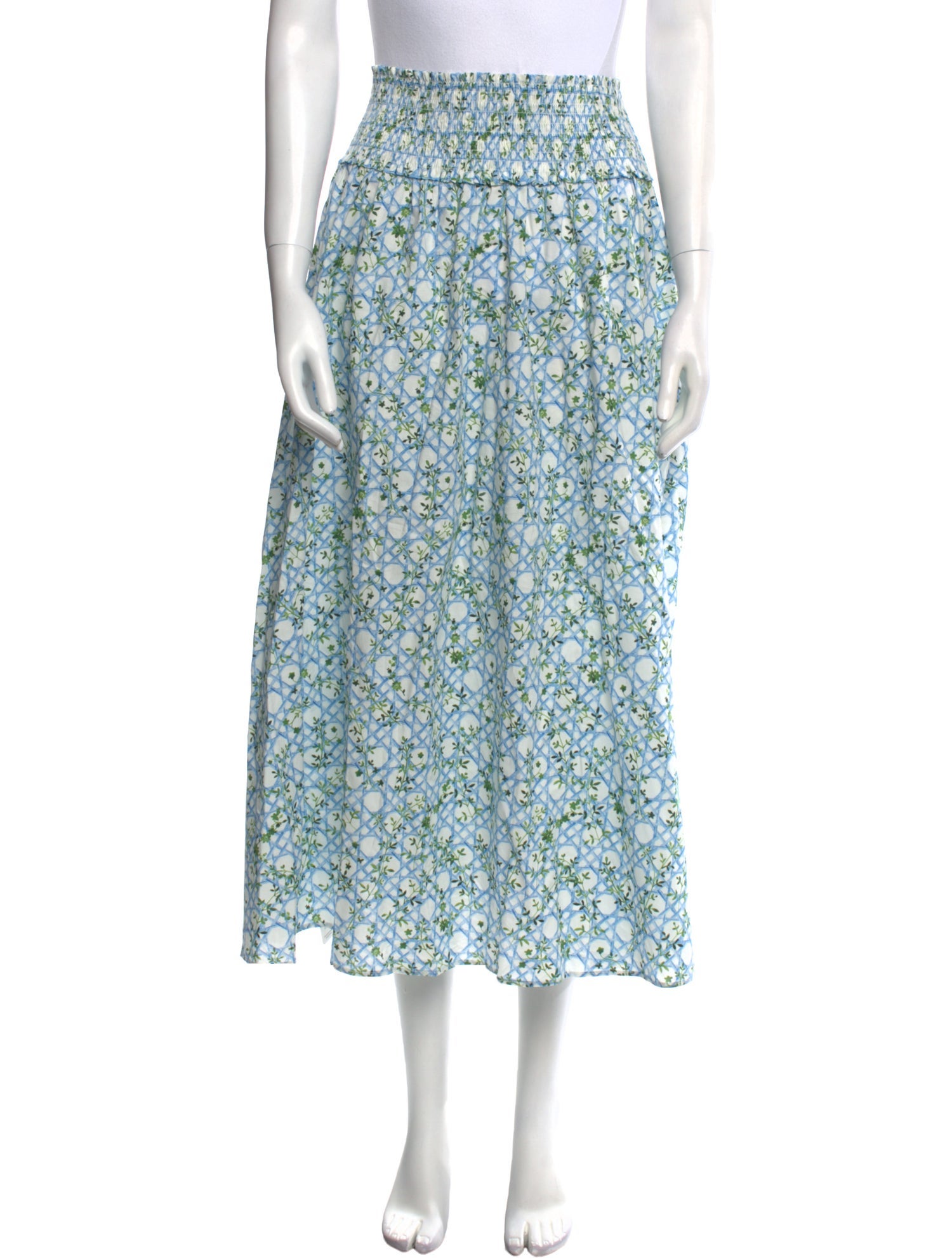 Hill House Home Floral Print Midi Length Skirt