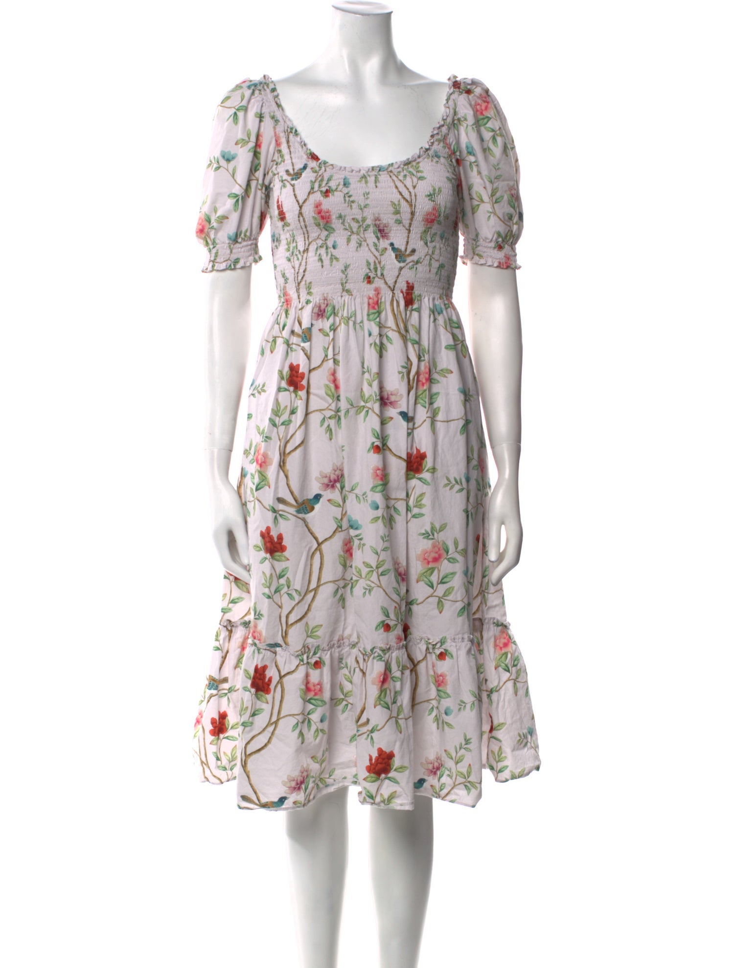 Hill House Home Floral Print Midi Length Dress